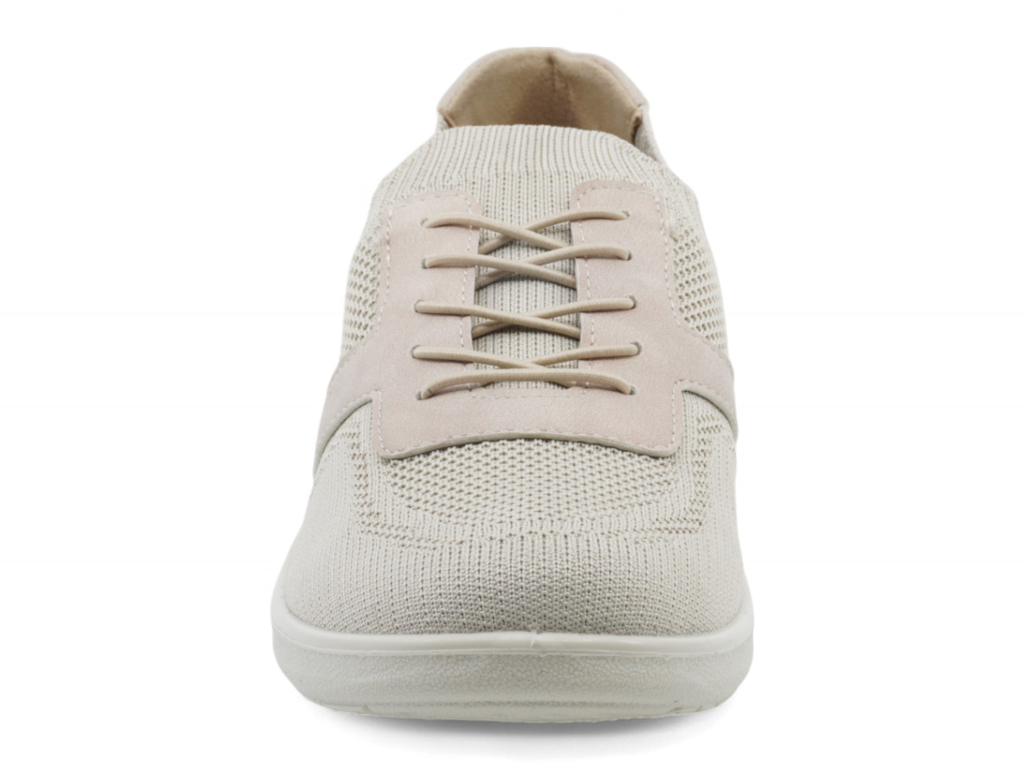Women's Beige Flyknit Comfort Slip-On Sneaker