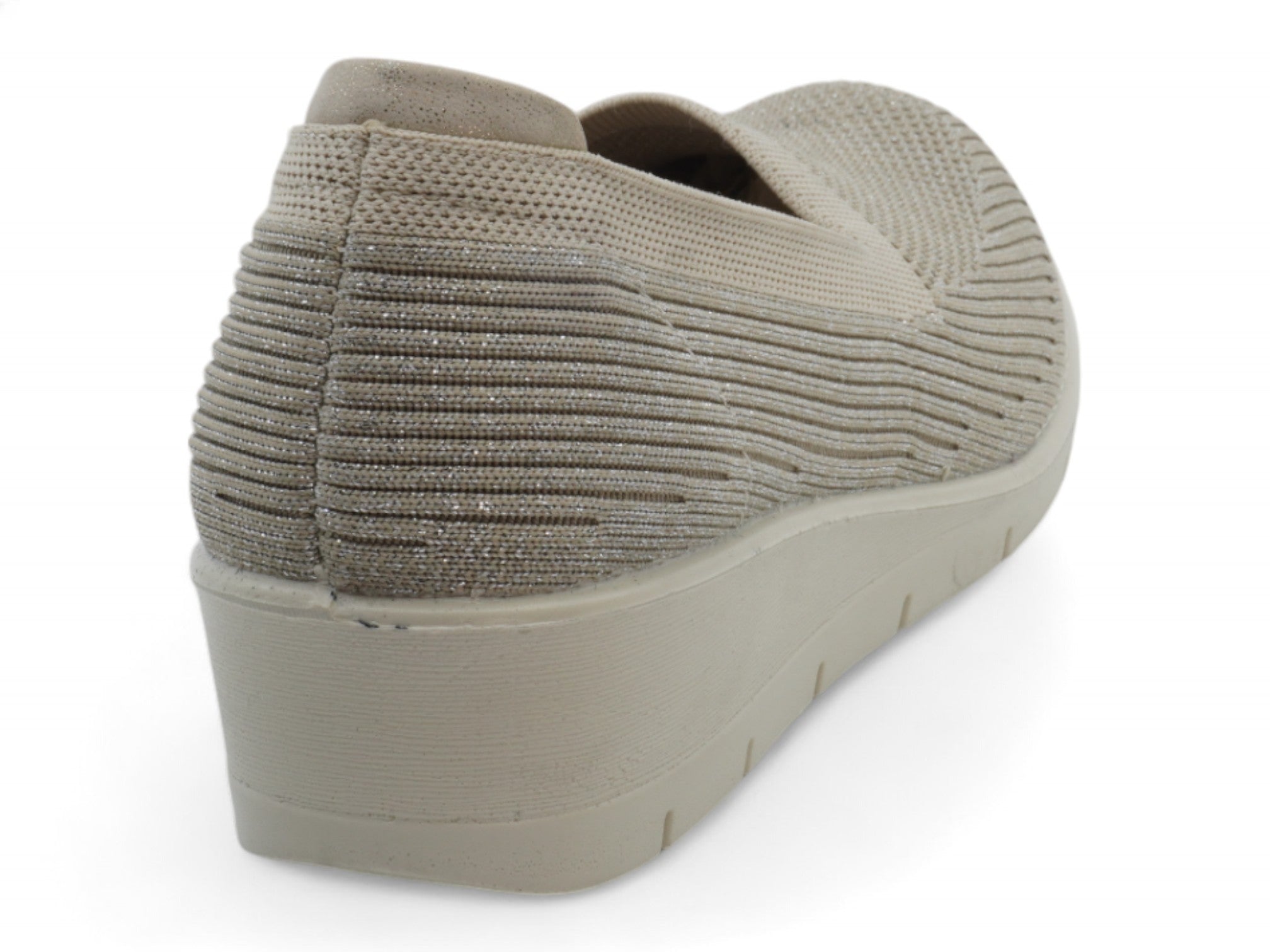 Women's Gold Fly Knit Low Cut Wedge