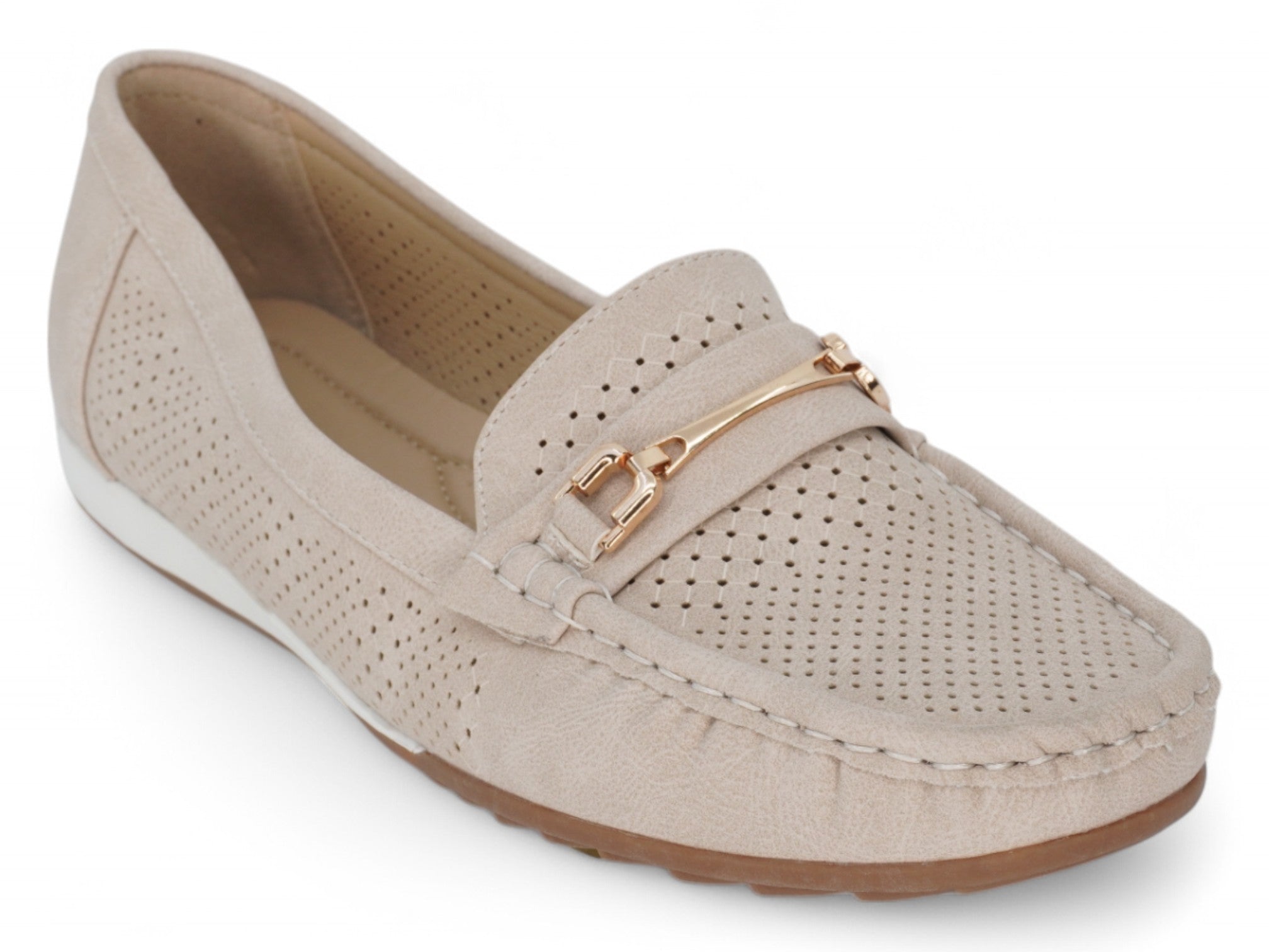 Women's Beige Nala Moccasin