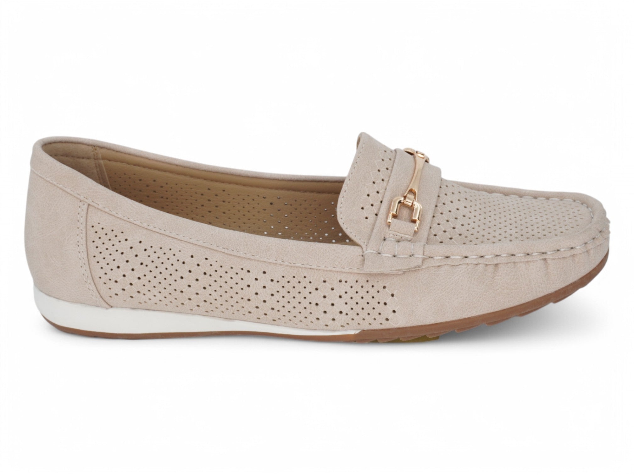 Women's Beige Nala Moccasin