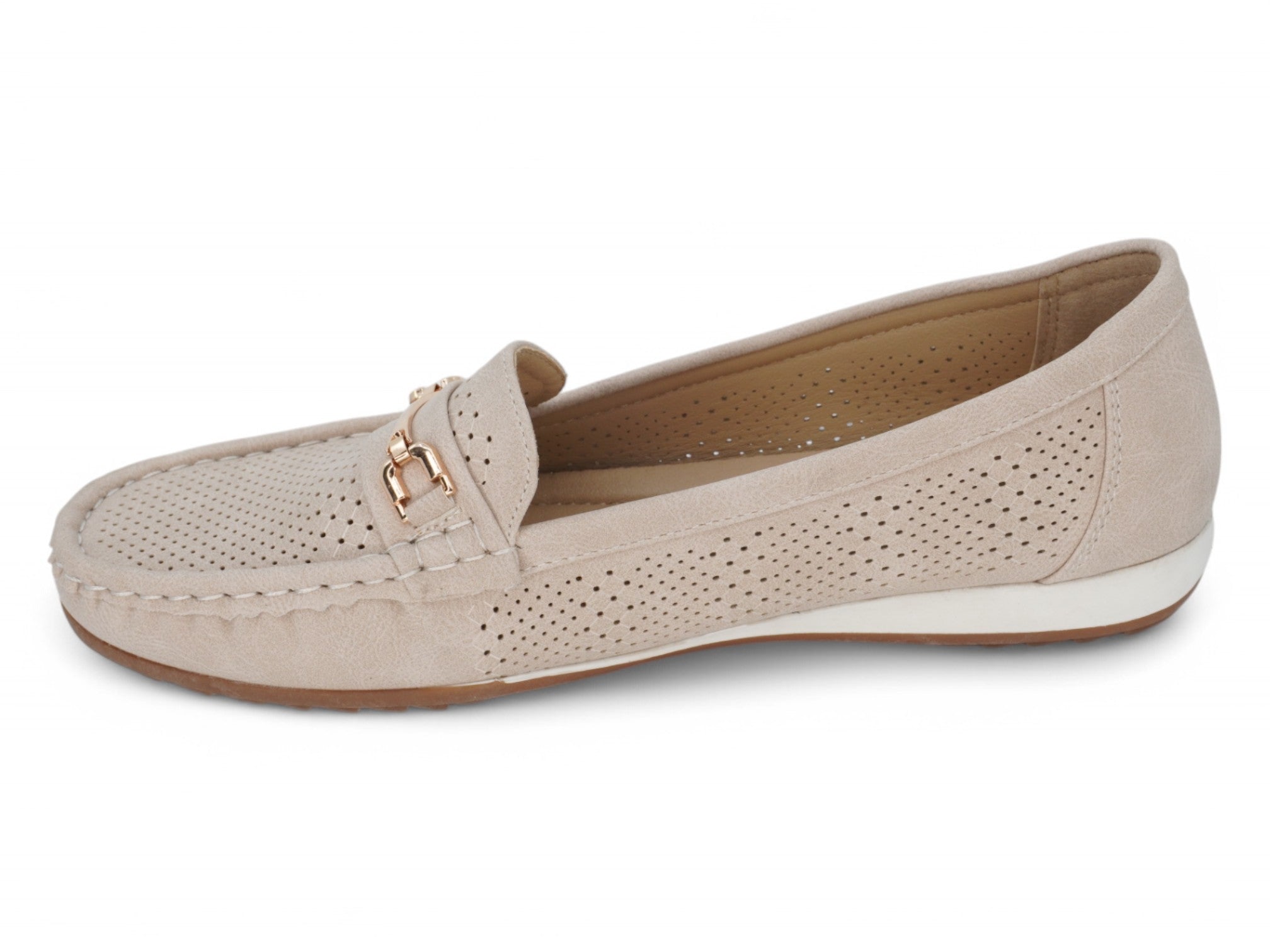 Women's Beige Nala Moccasin