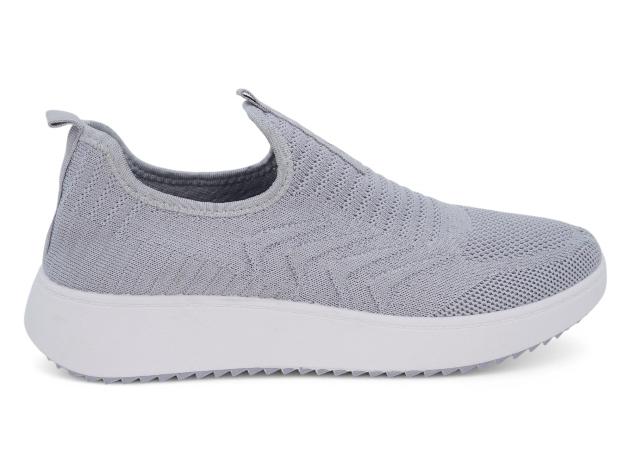 Women's Gray High Rise Flyknit Slip On