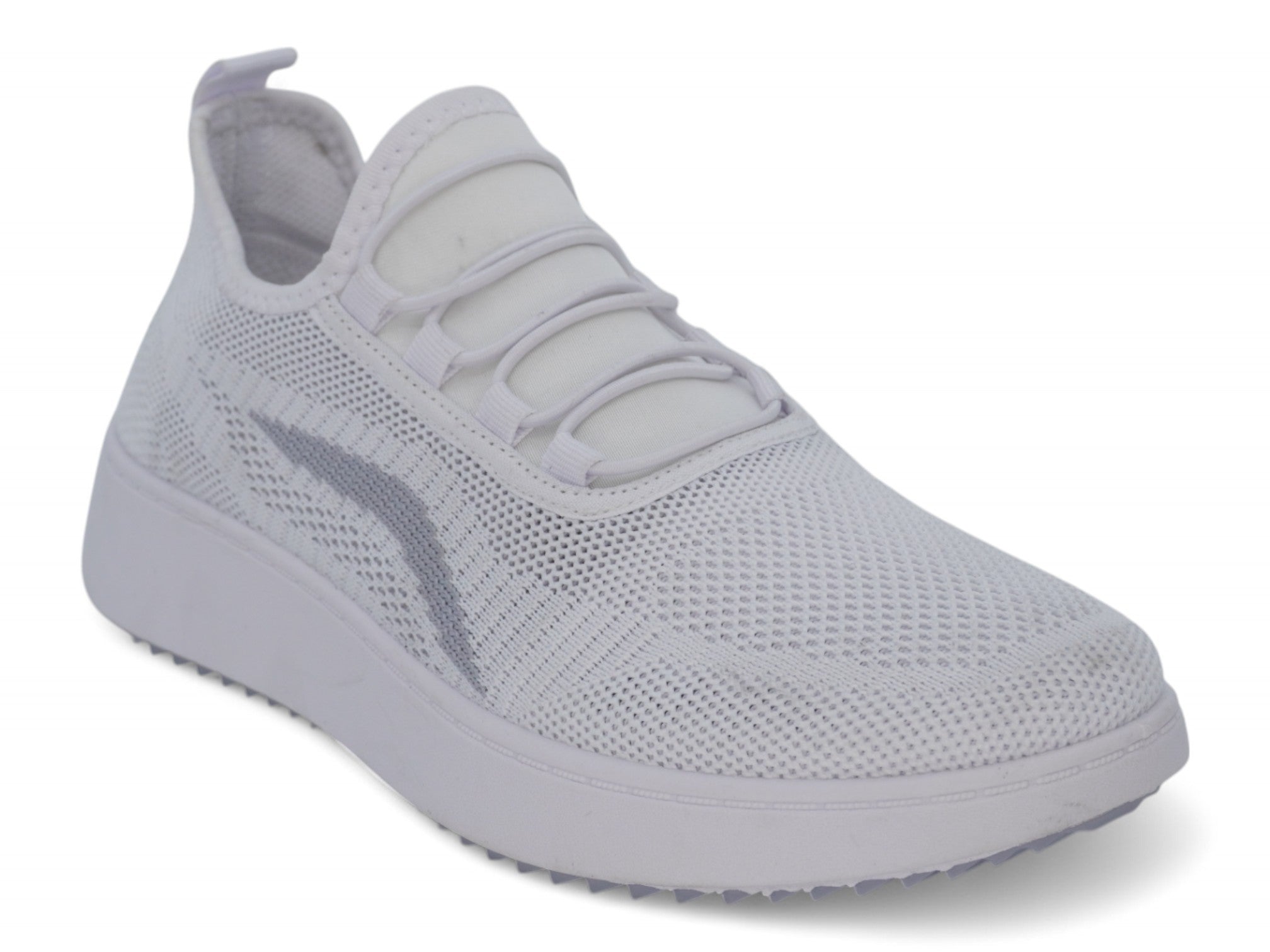 Women's White Flyknit Bungee Step In Sneaker