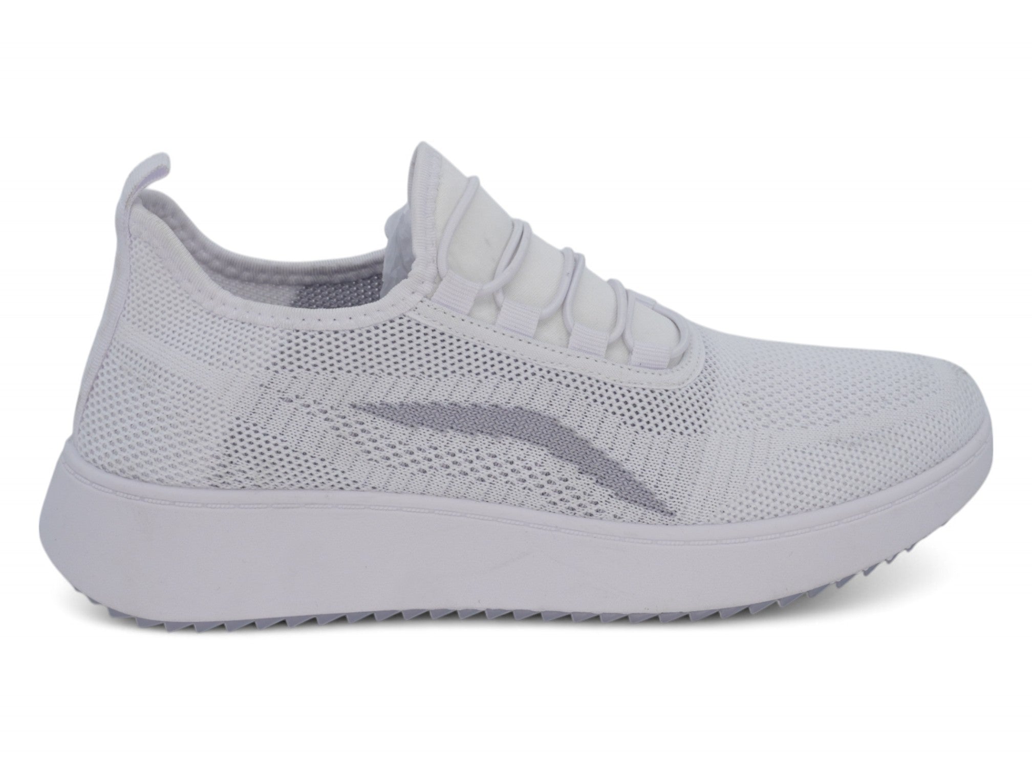 Women's White Flyknit Bungee Step In Sneaker