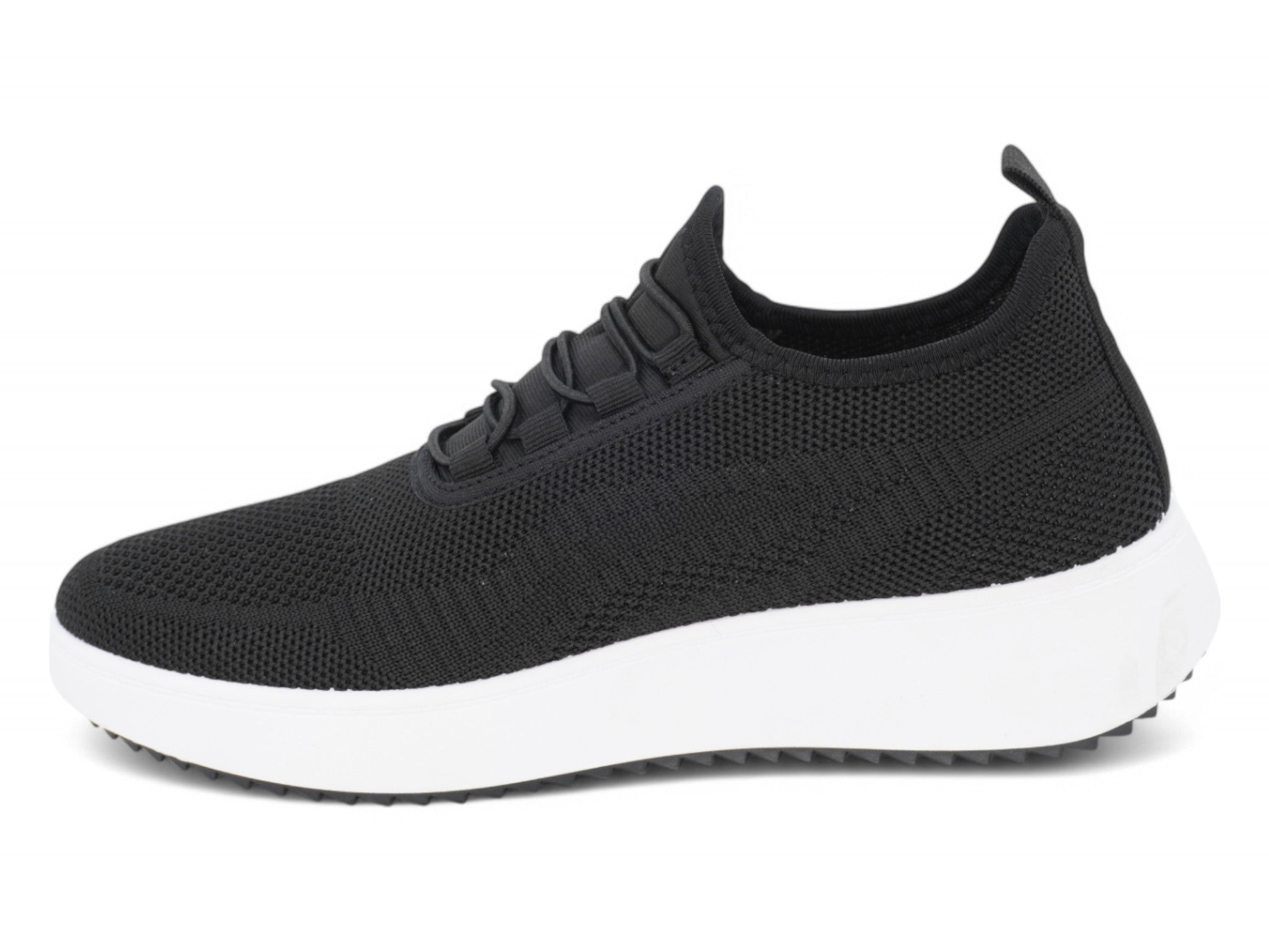 Women's Black Flyknit Bungee Step In Sneaker