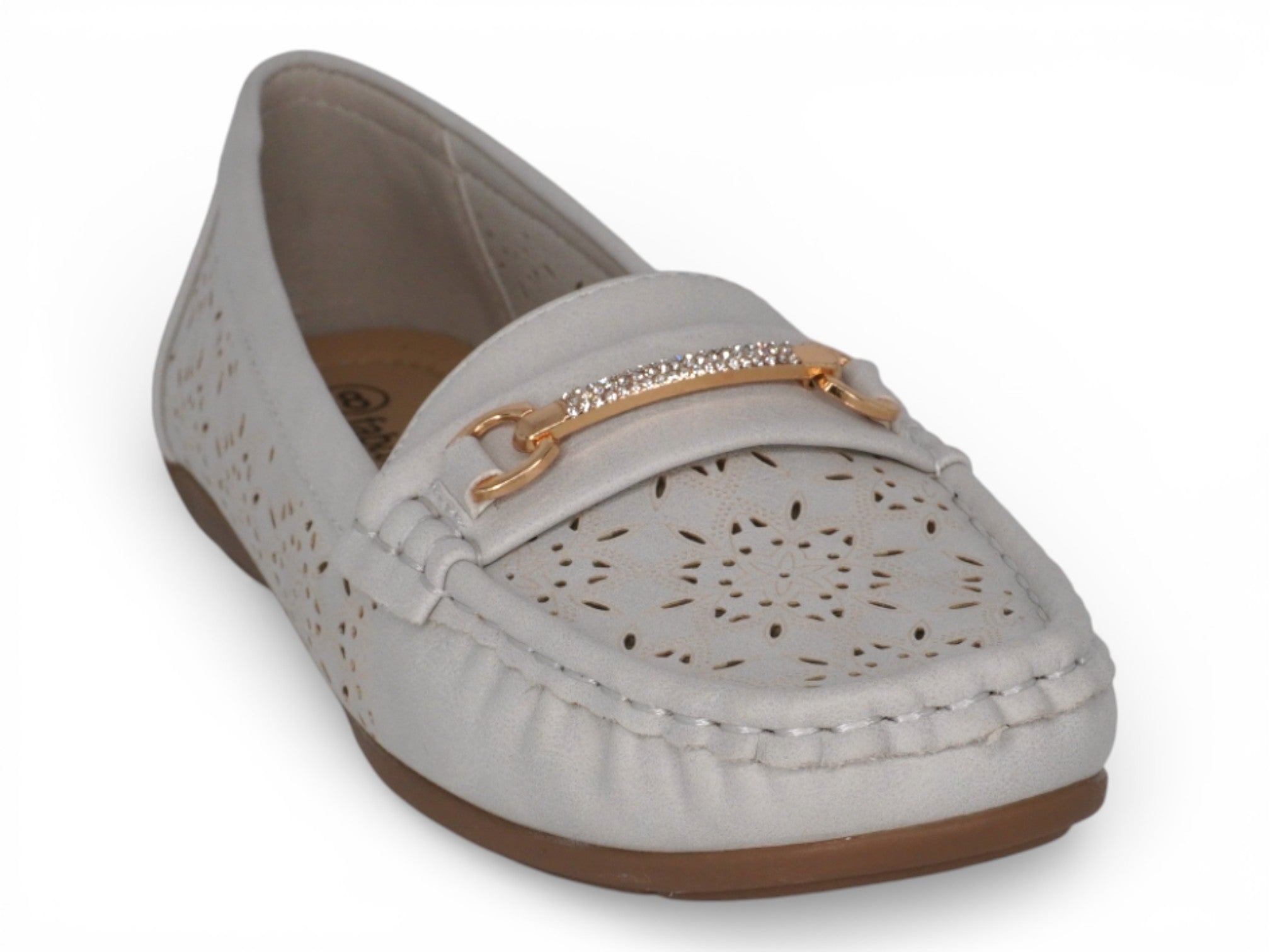 Women's Gray Cheryl Moccasin