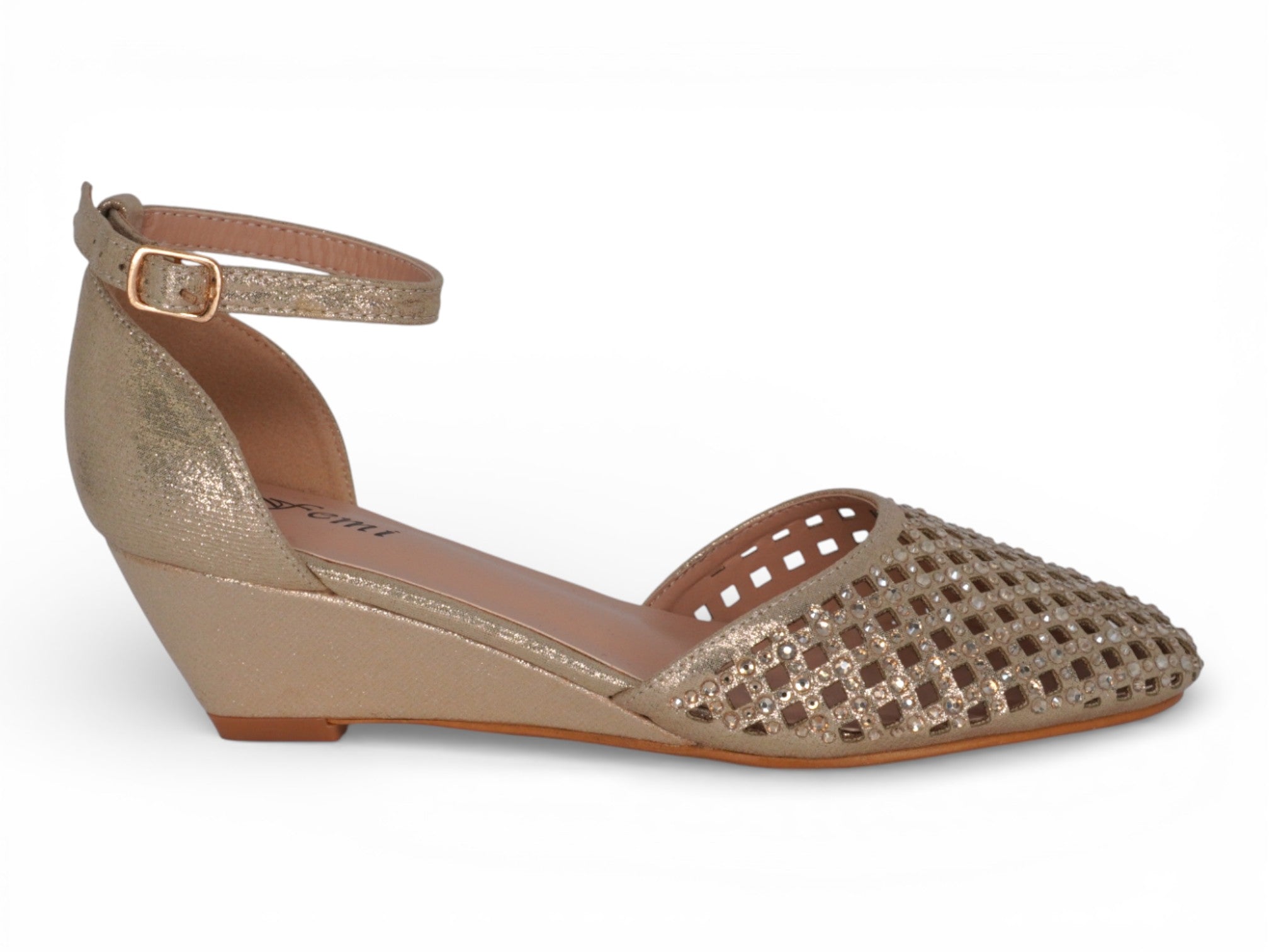 Women's Gold Gladys Wedge