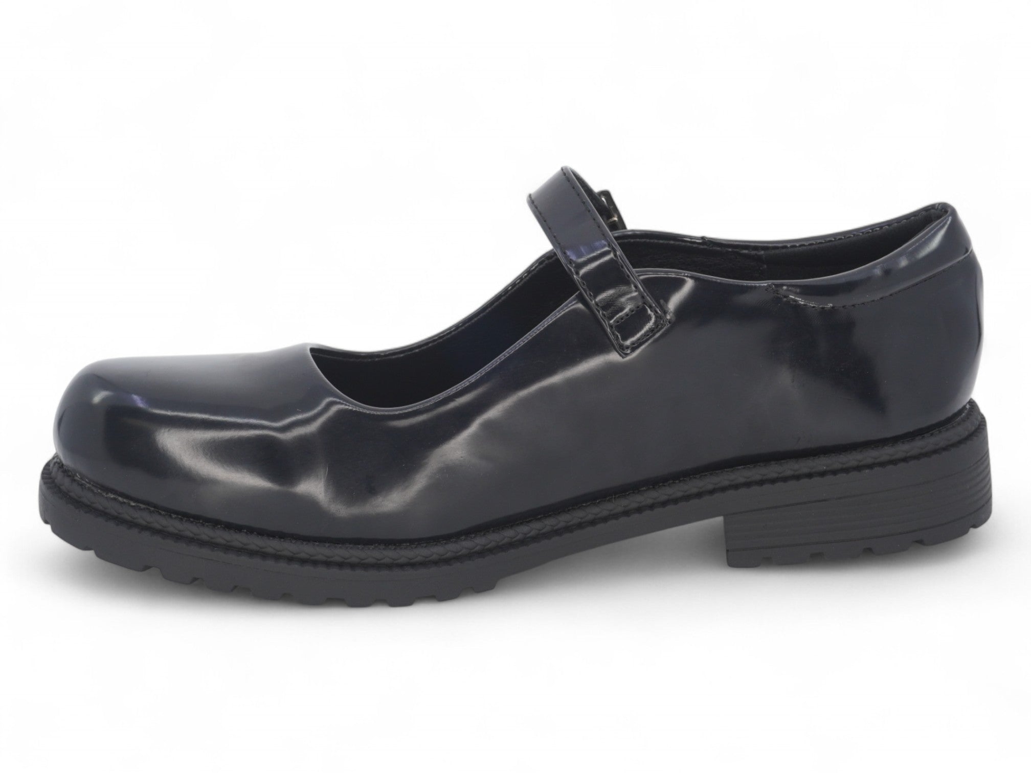 Women's Black Vegan Patent Leather Mary Jane