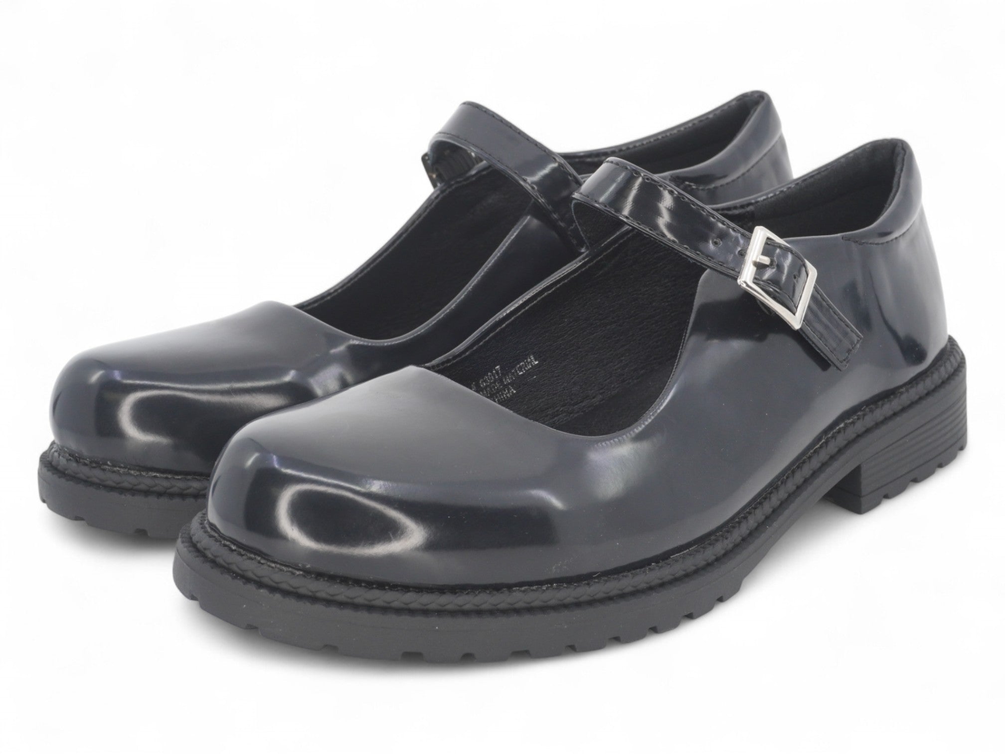 Women's Black Vegan Patent Leather Mary Jane