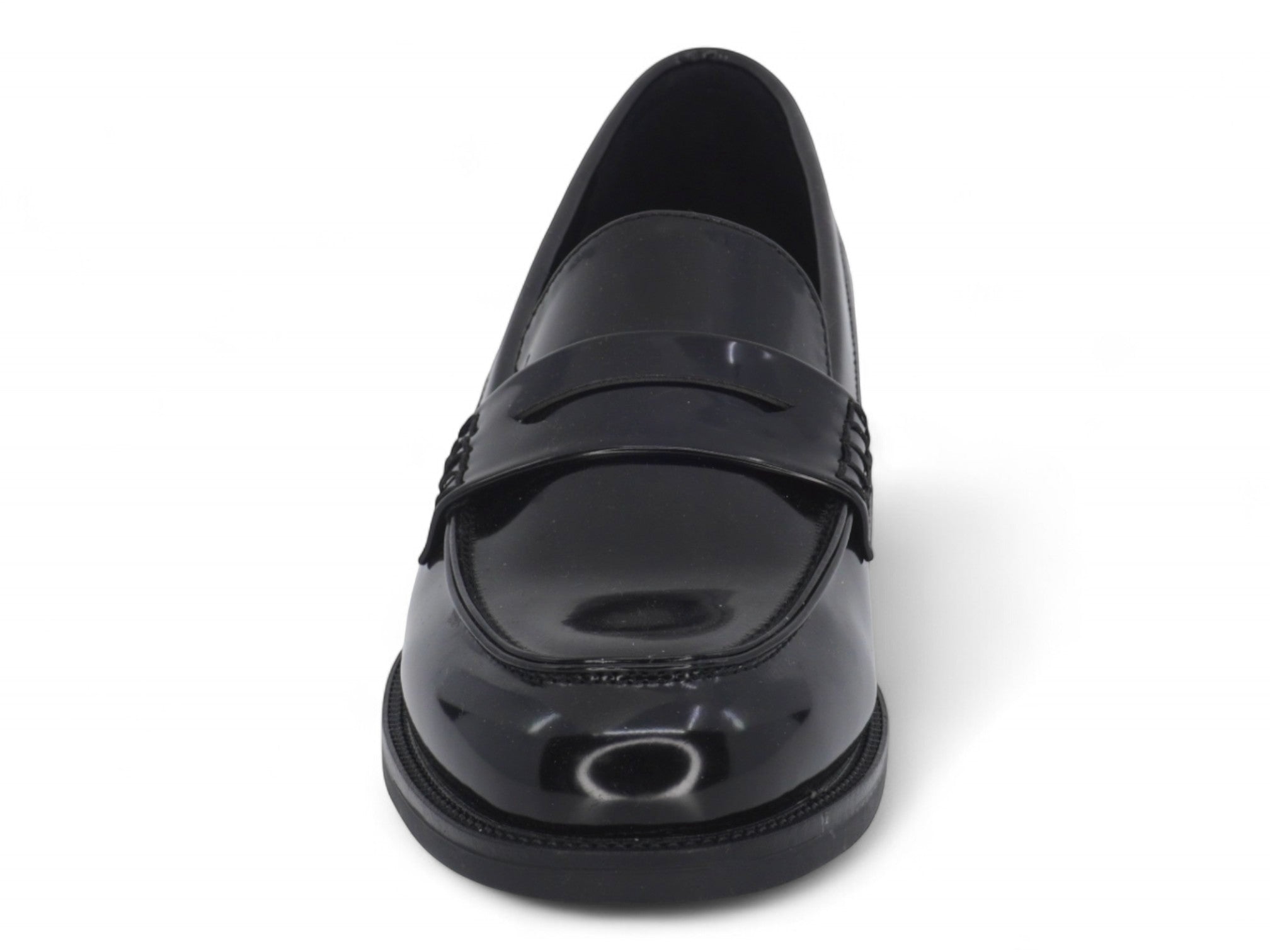 Women's Black Matte Vegan Patent Leather Loafer