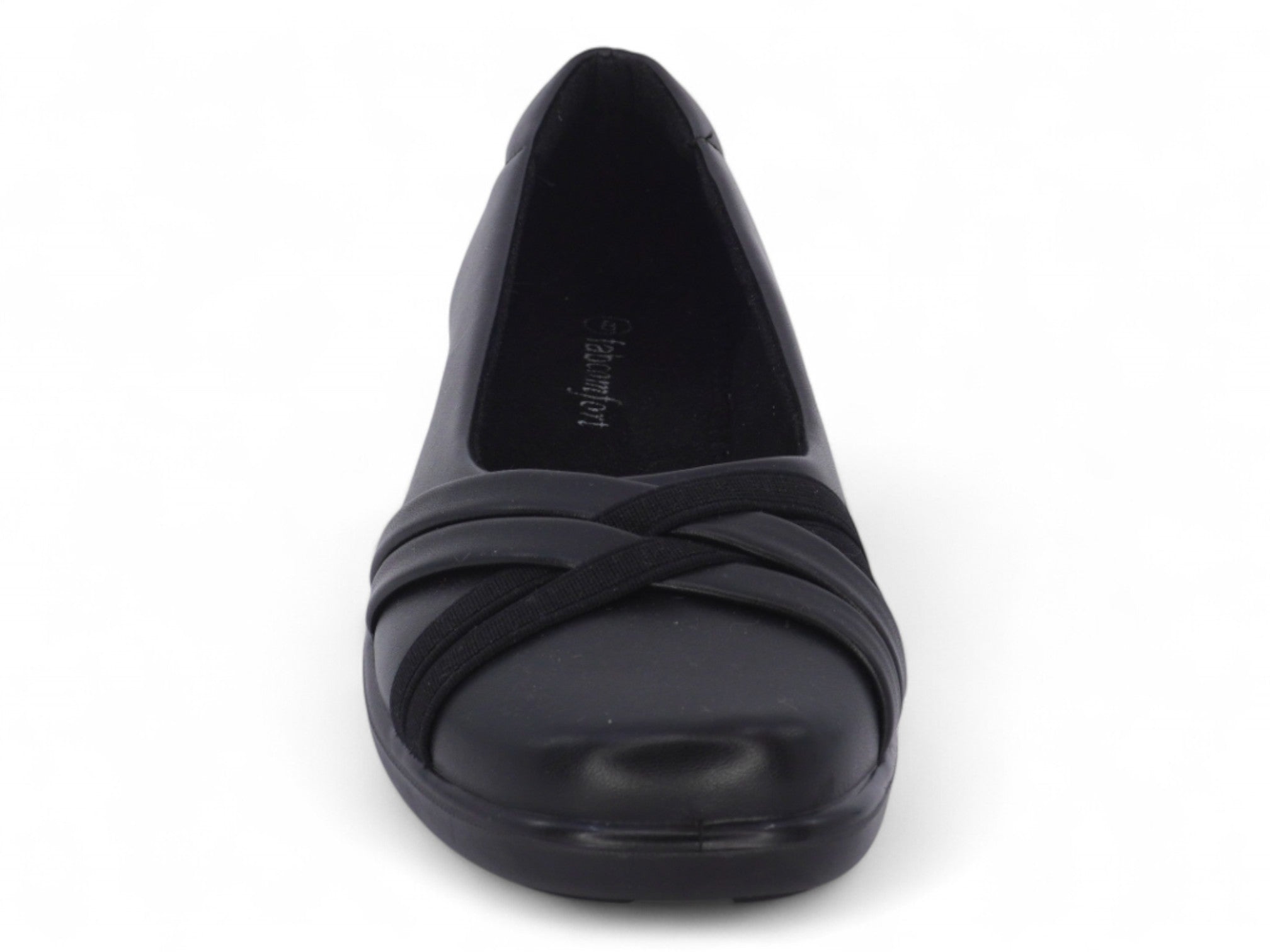 Women's Black Elastic School Shoe