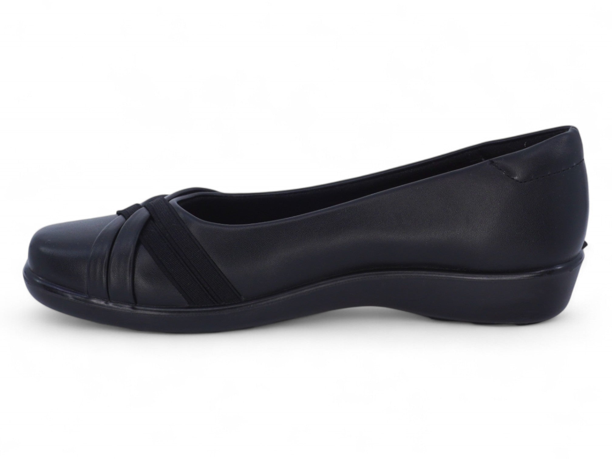 Women's Black Elastic School Shoe