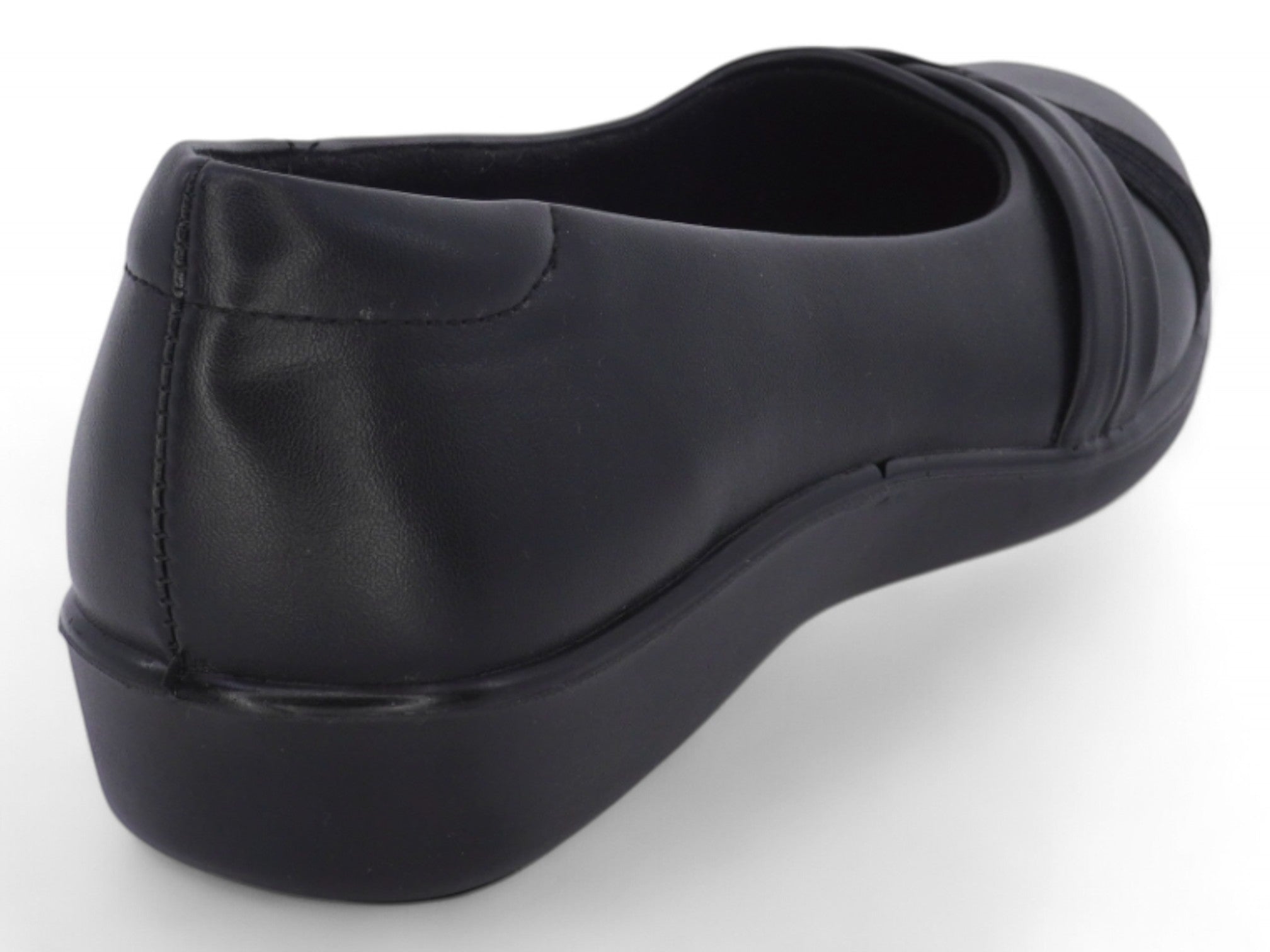Women's Black Elastic School Shoe