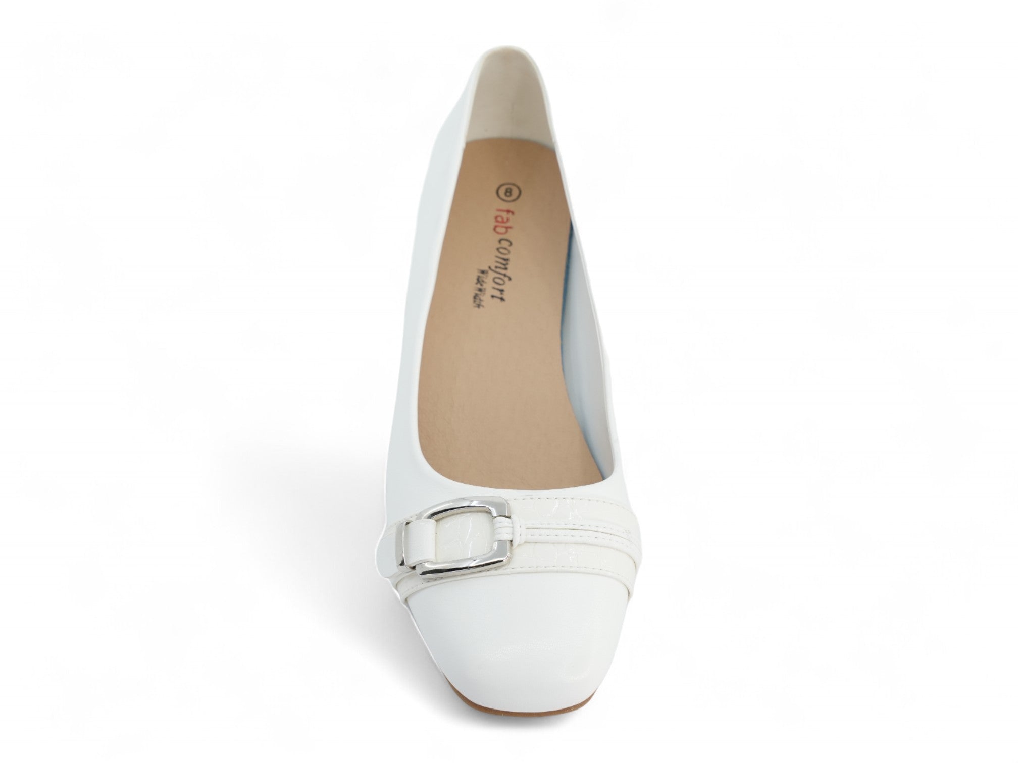 Women's White Leah Wide Width Dress Shoe