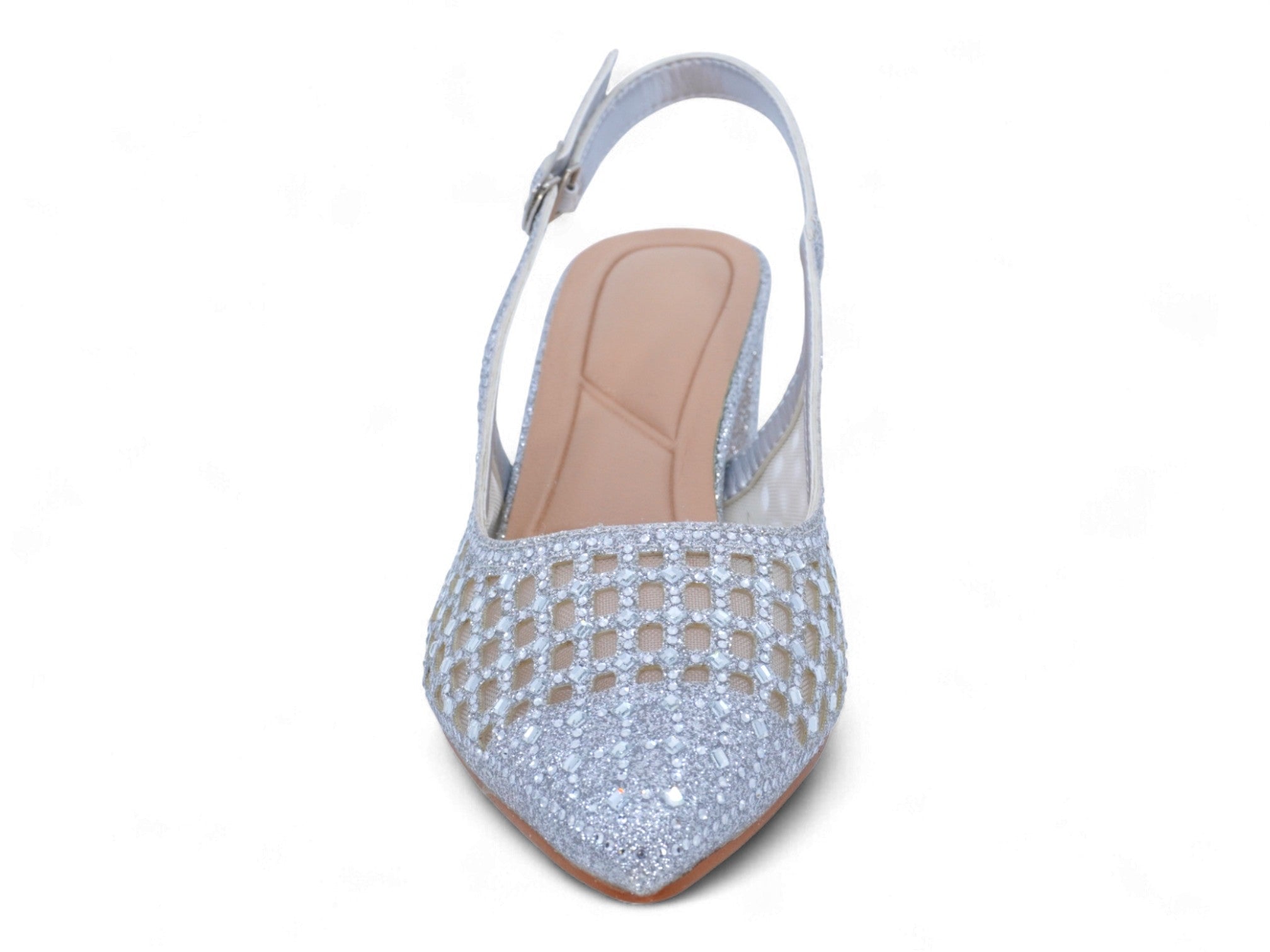 Women's Silver Marcella Wide Width Heel