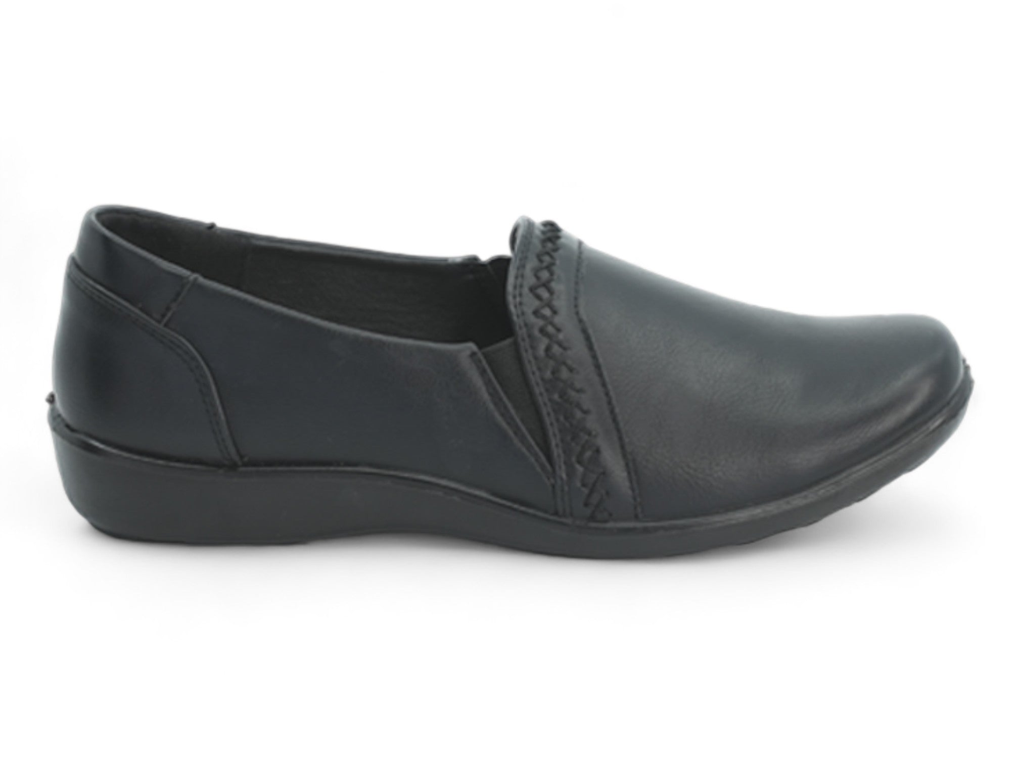 Women's Black Janelle Wide Width Slip-On