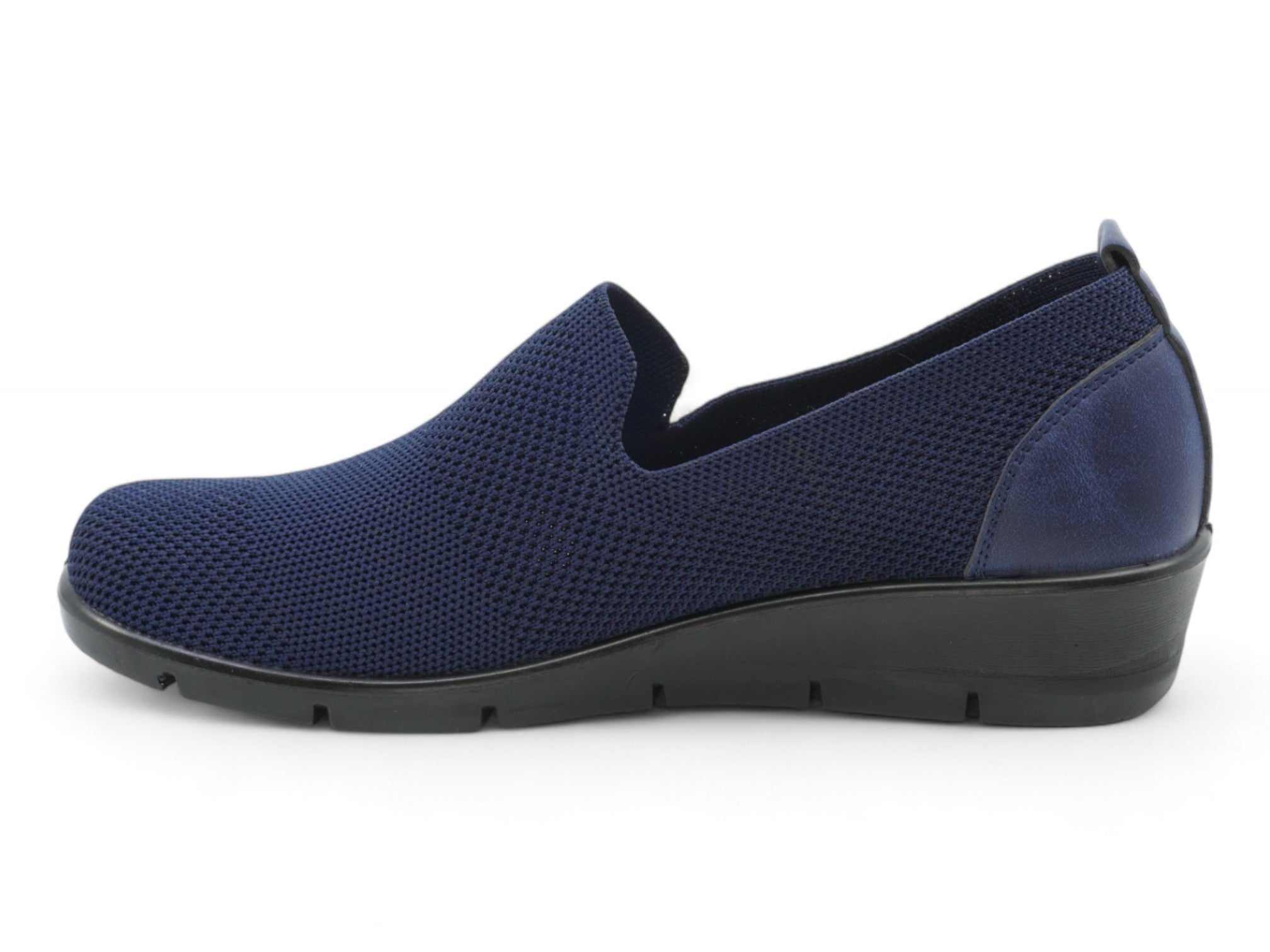 Women's Navy Milan Wide Width Step-In