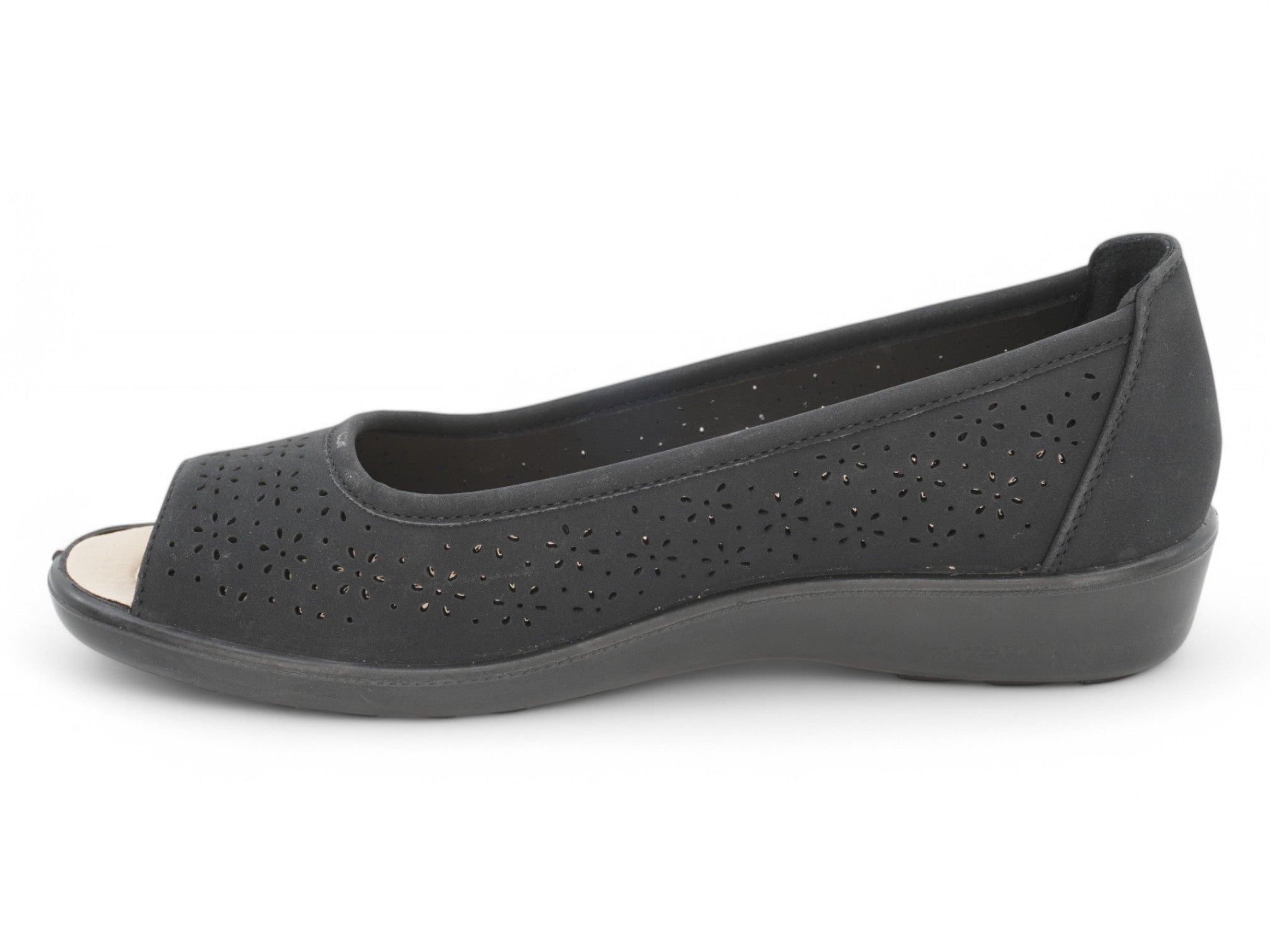 Women's Black Quin Wide Width Comfort Shoe