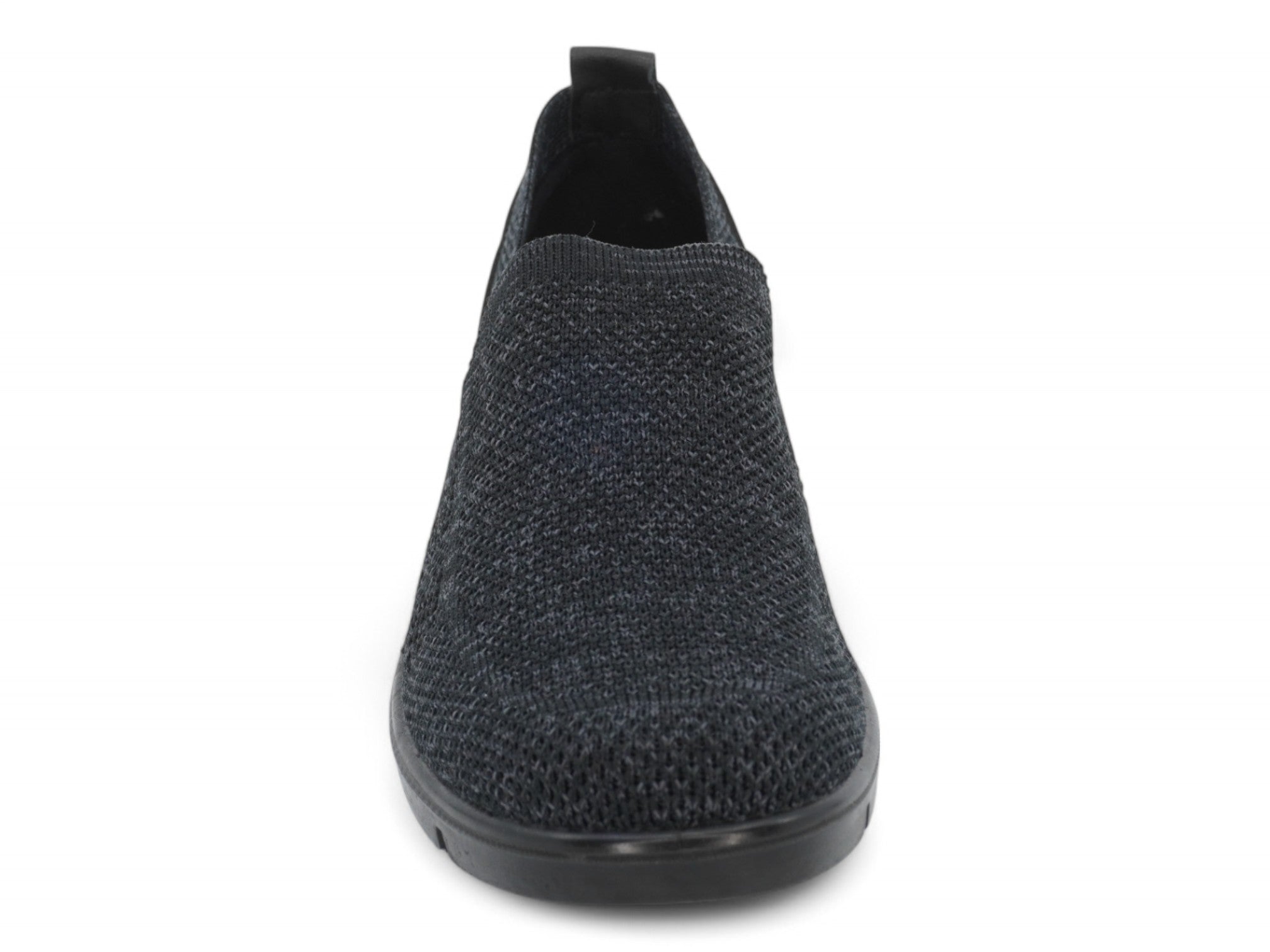 Women's Black Heathered Wide Width Wedge