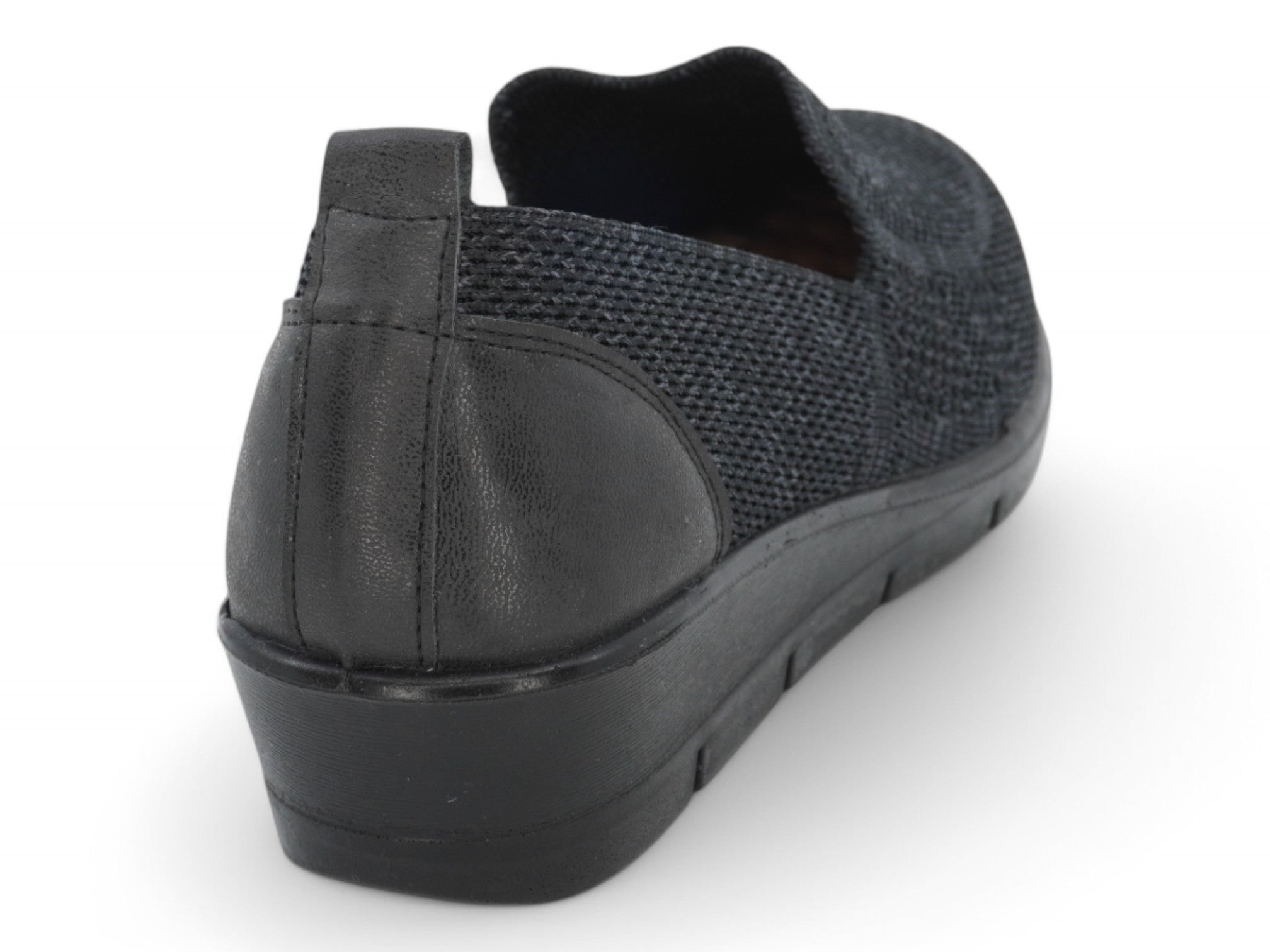 Women's Black Heathered Wide Width Wedge