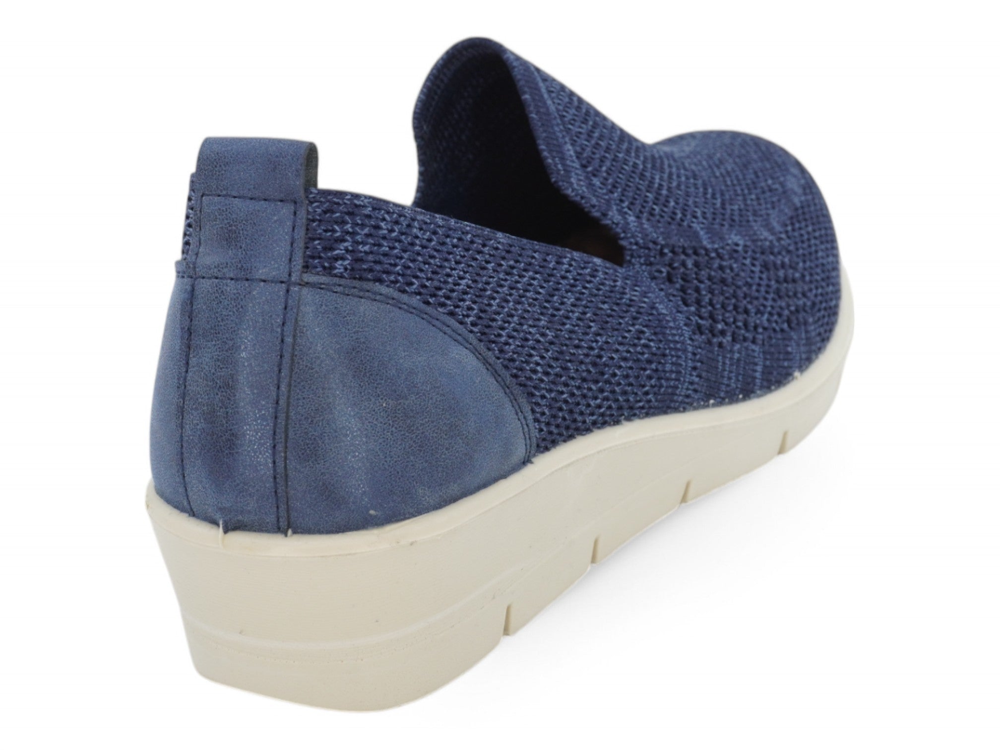 Women's Navy Heathered Wide Width Wedge