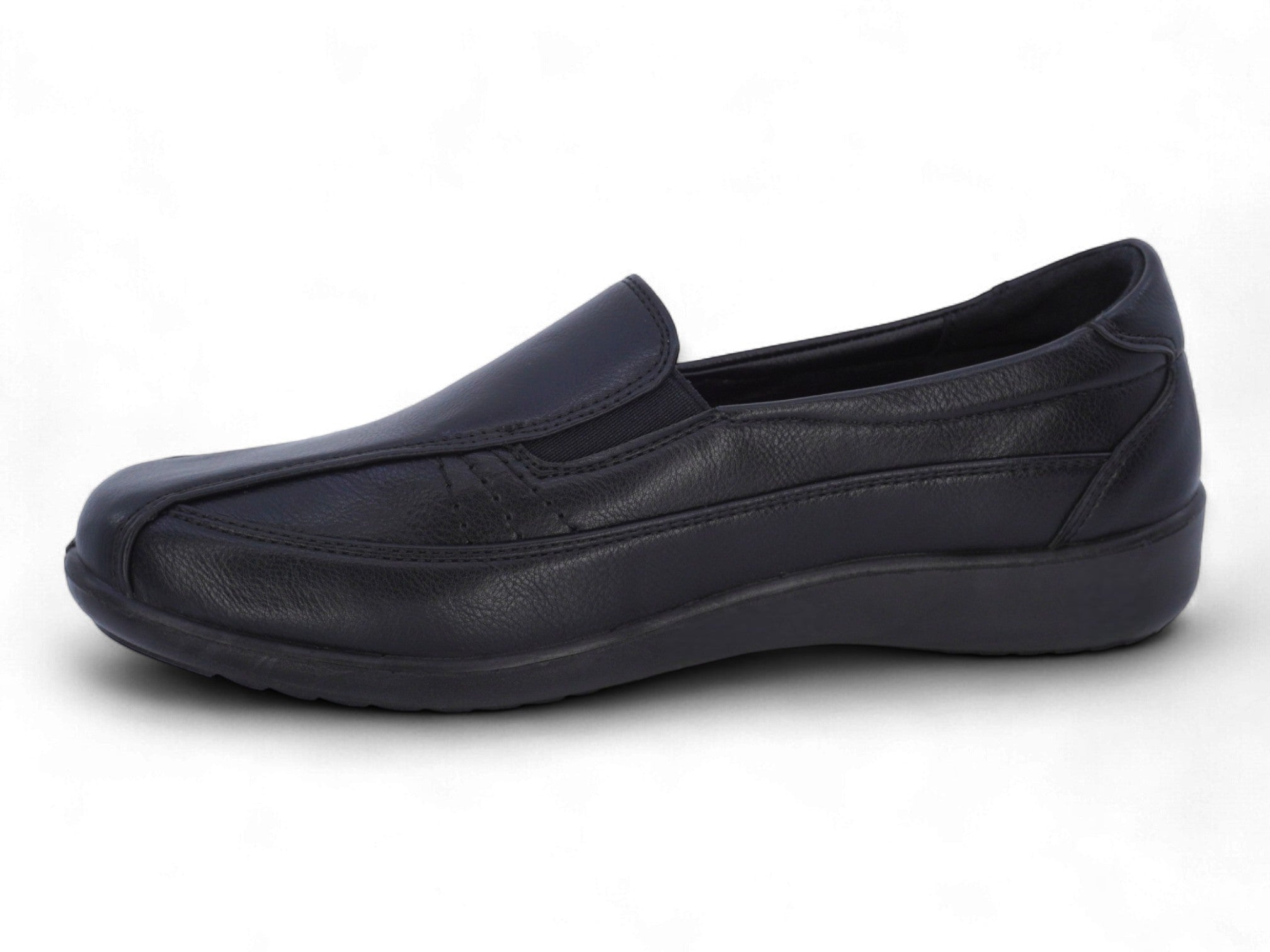 Women's Black Casual Wide Width Comfort Shoe