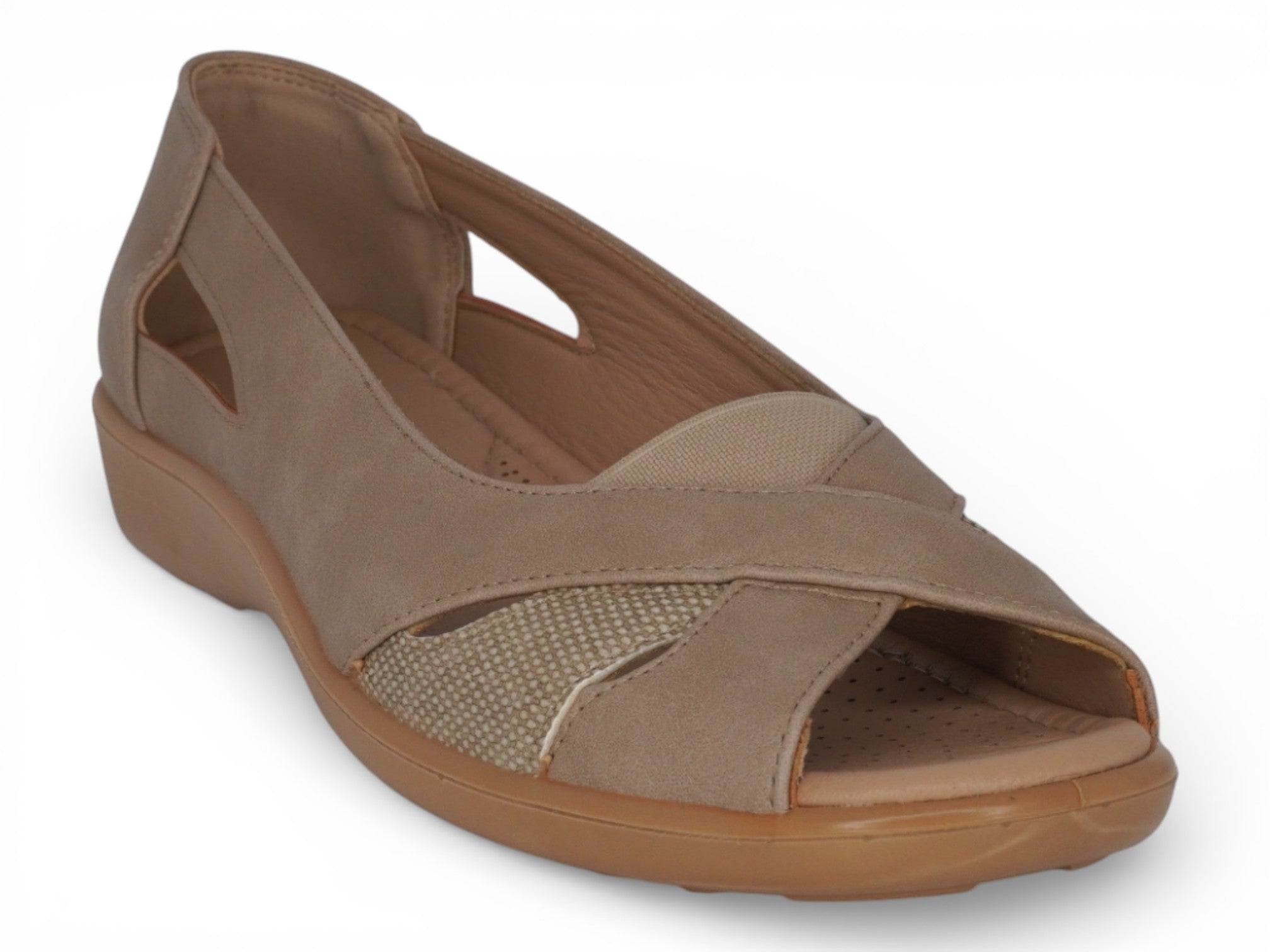Women's Taupe Imogen Wide Width Comfort Shoe