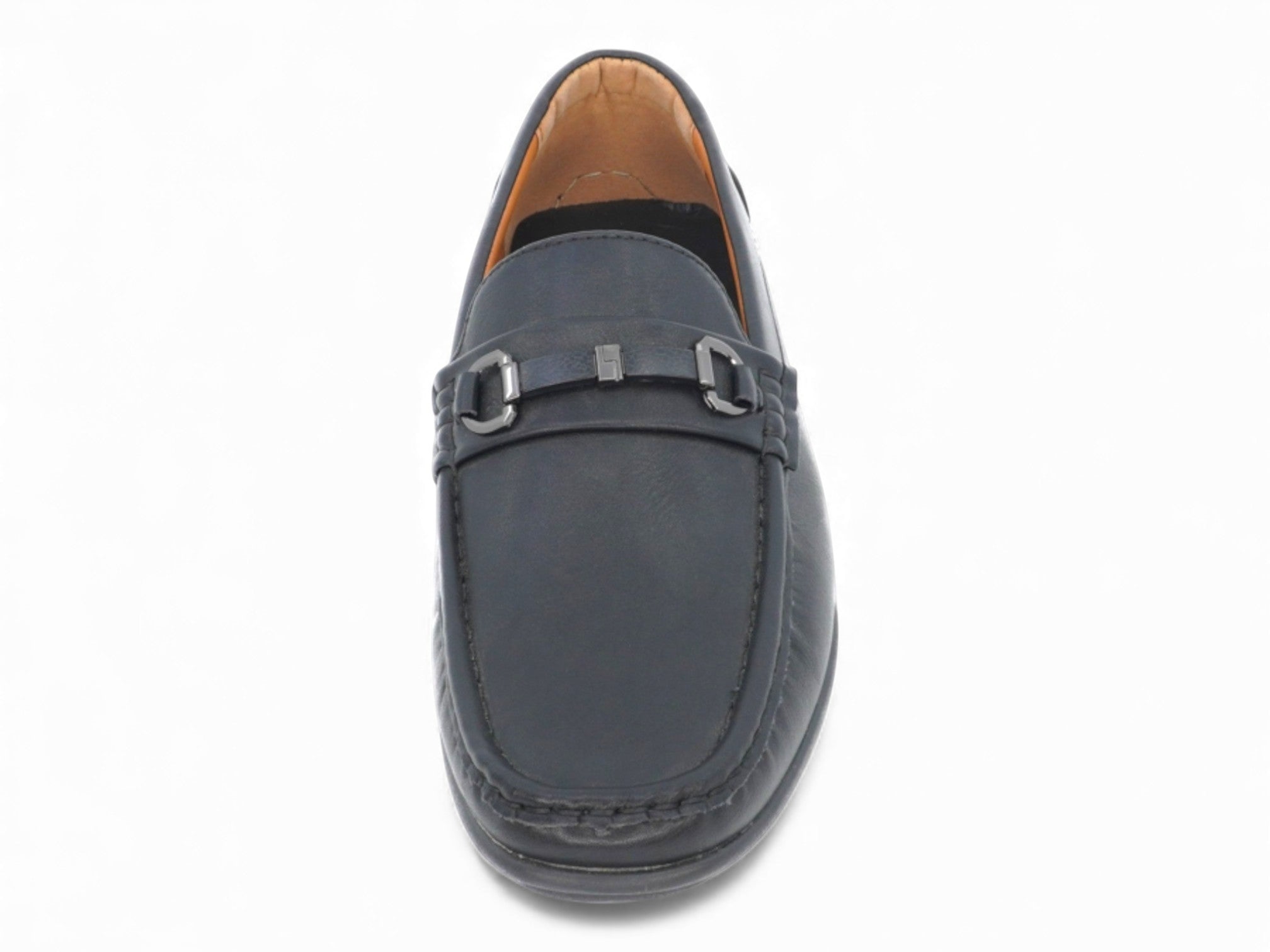 Men's Black Ornament Step-In Mocassin