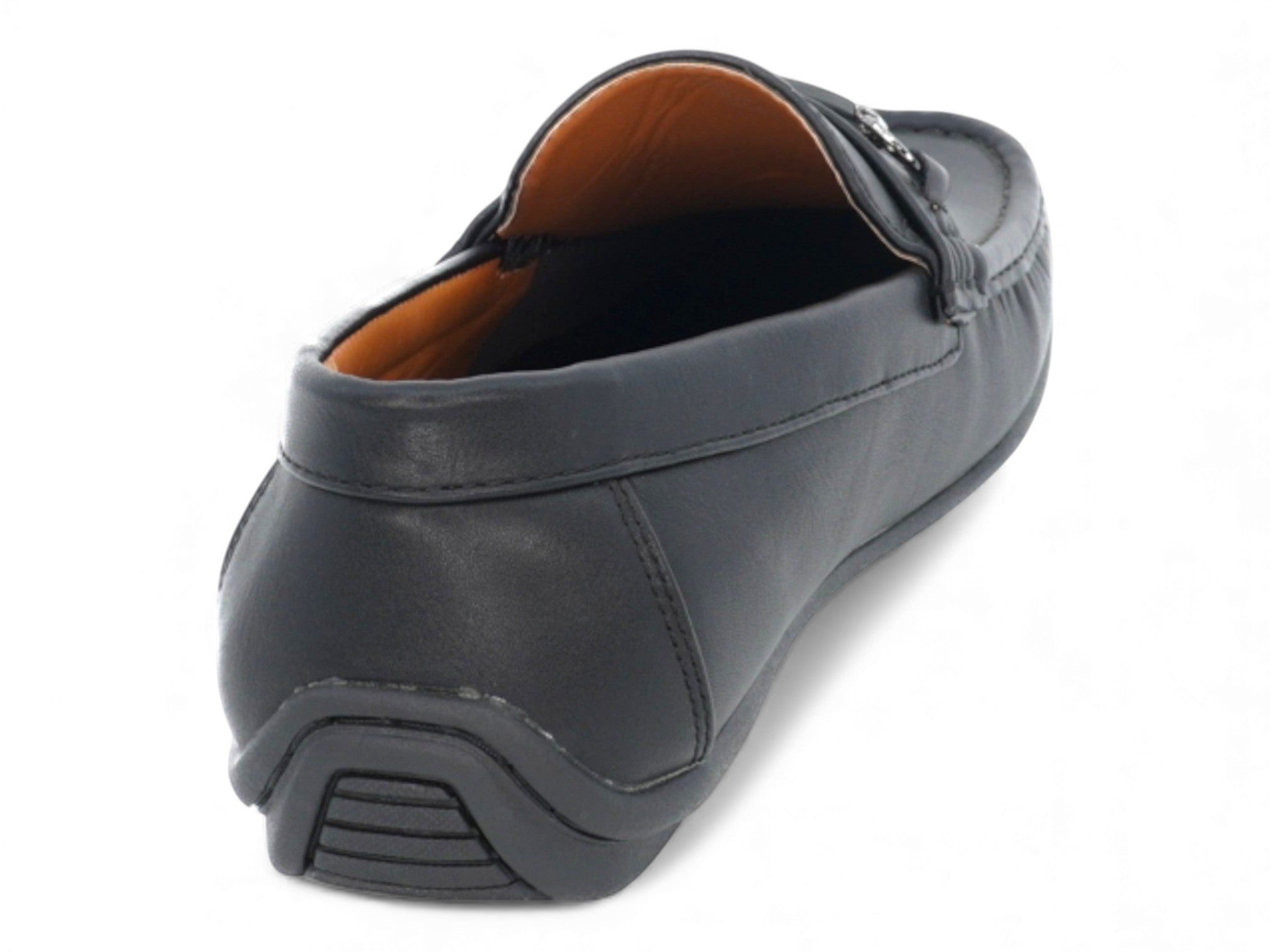 Men's Black Ornament Step-In Mocassin