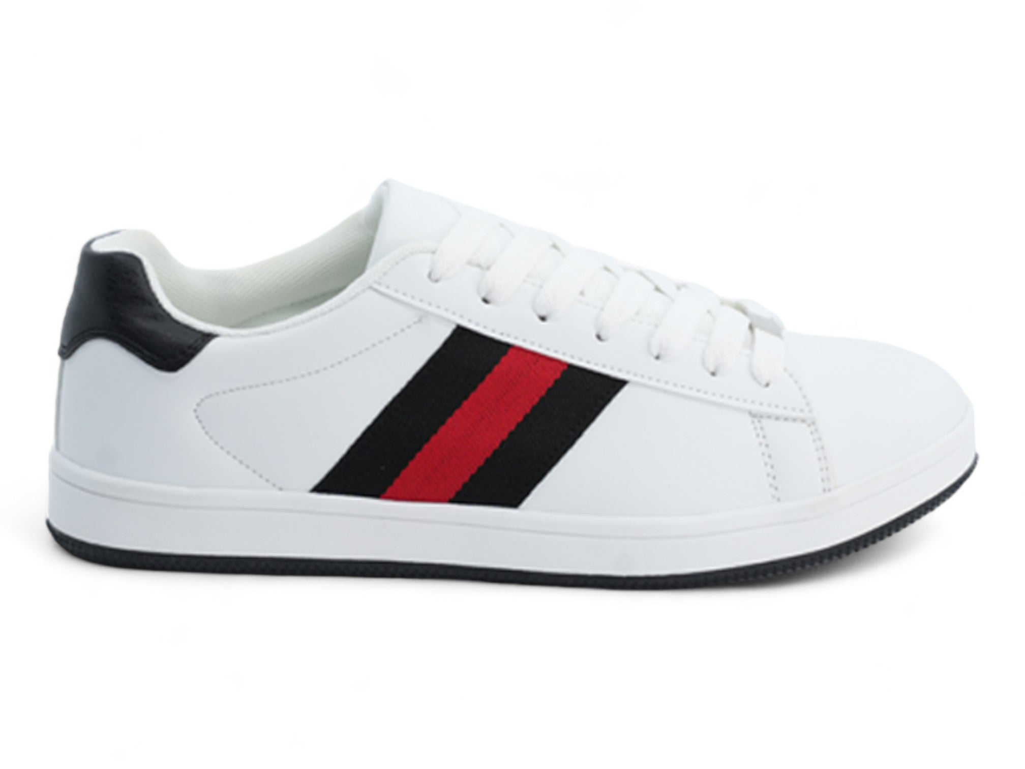 Men's Black & Red Low White Casual