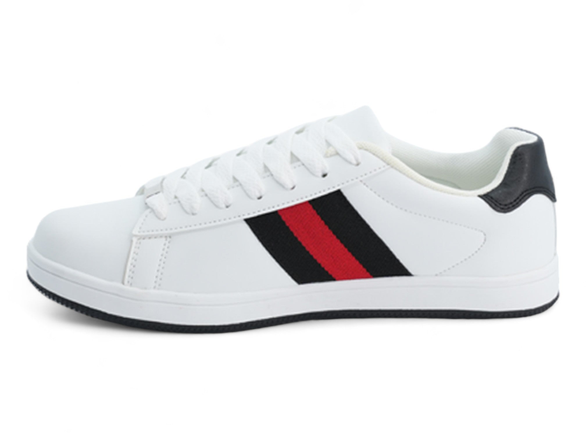 Men's Black & Red Low White Casual