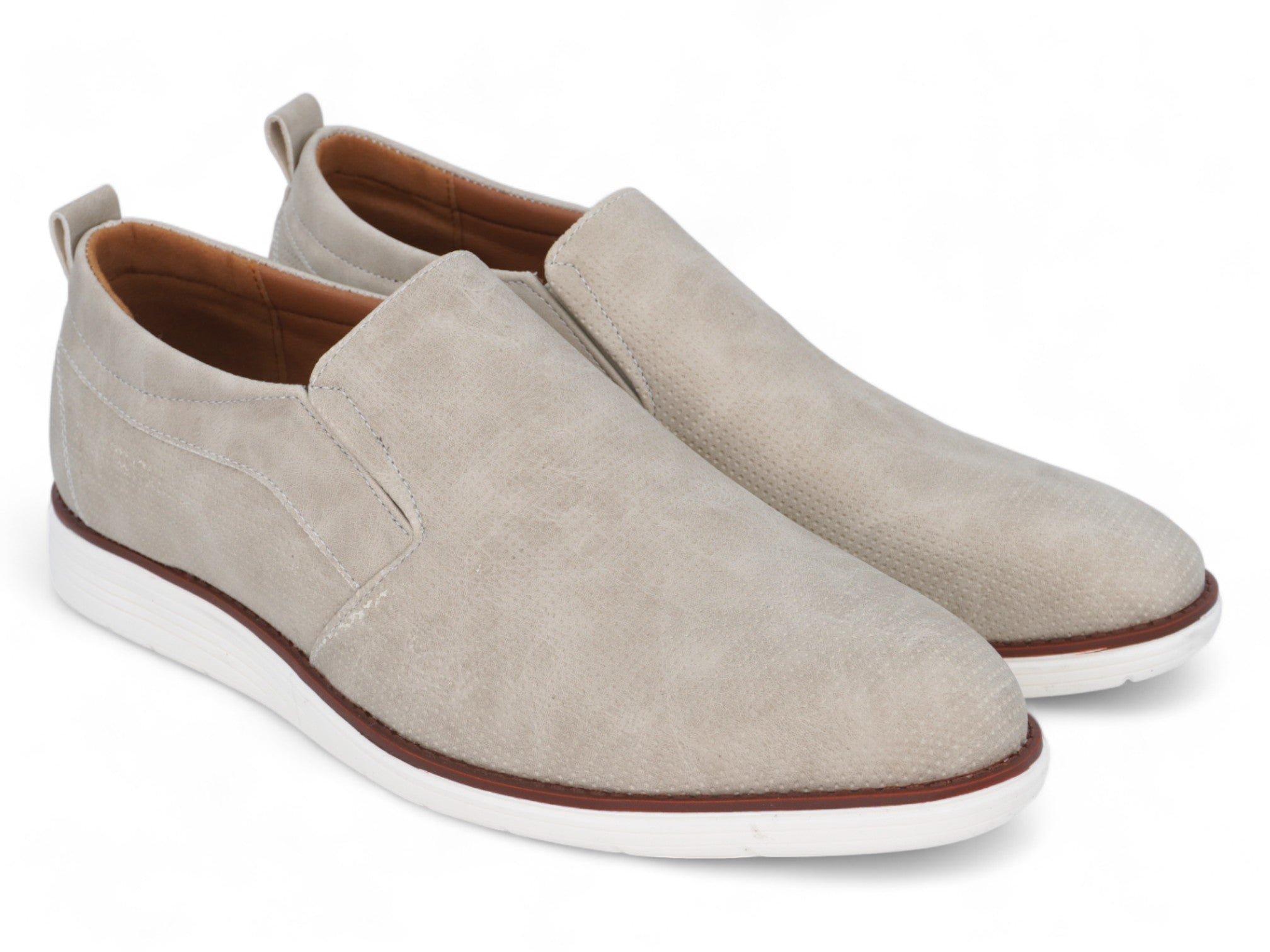 Men's Beige Casual Slip-On