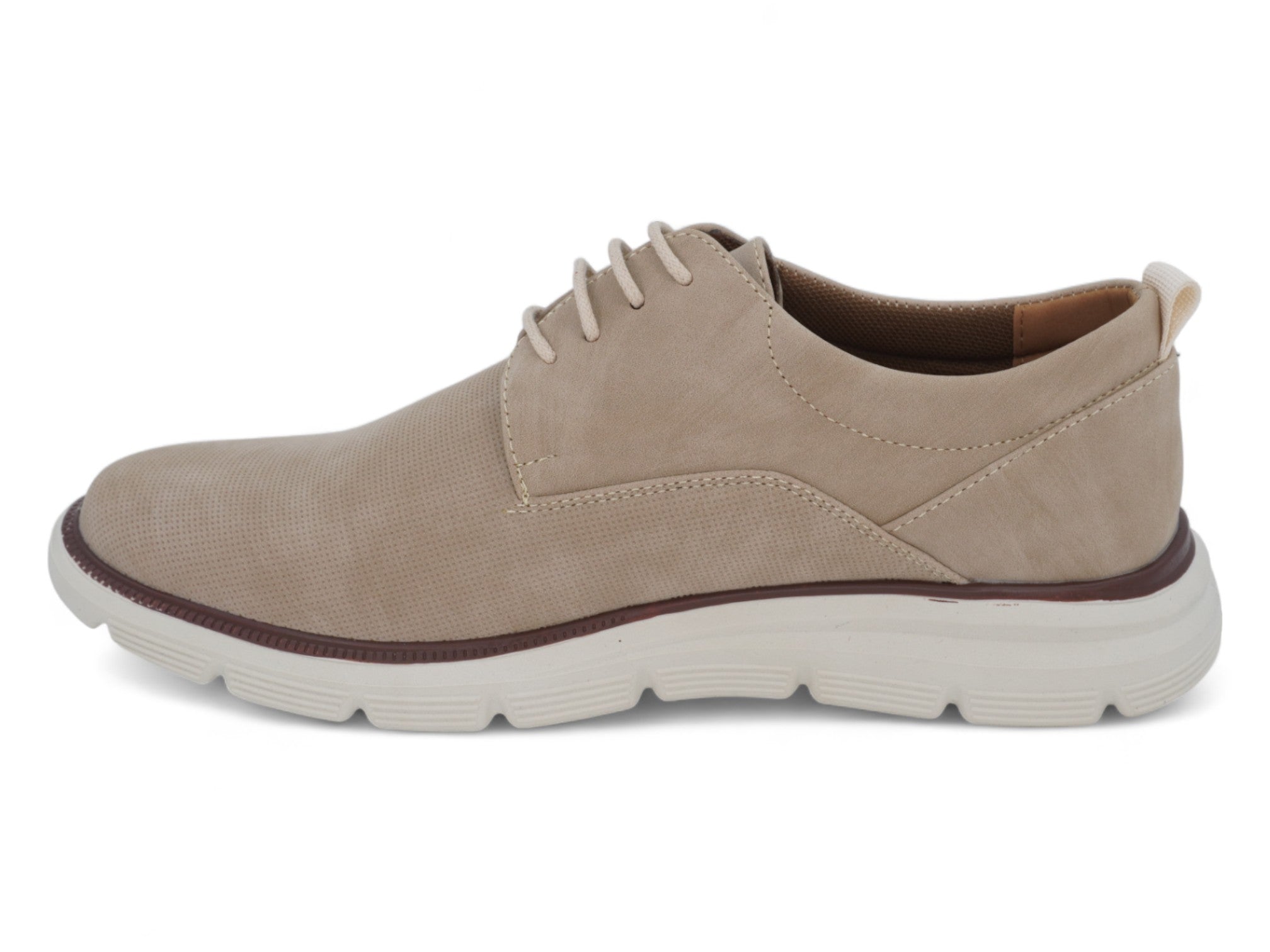Men's Beige Sporty Oxford