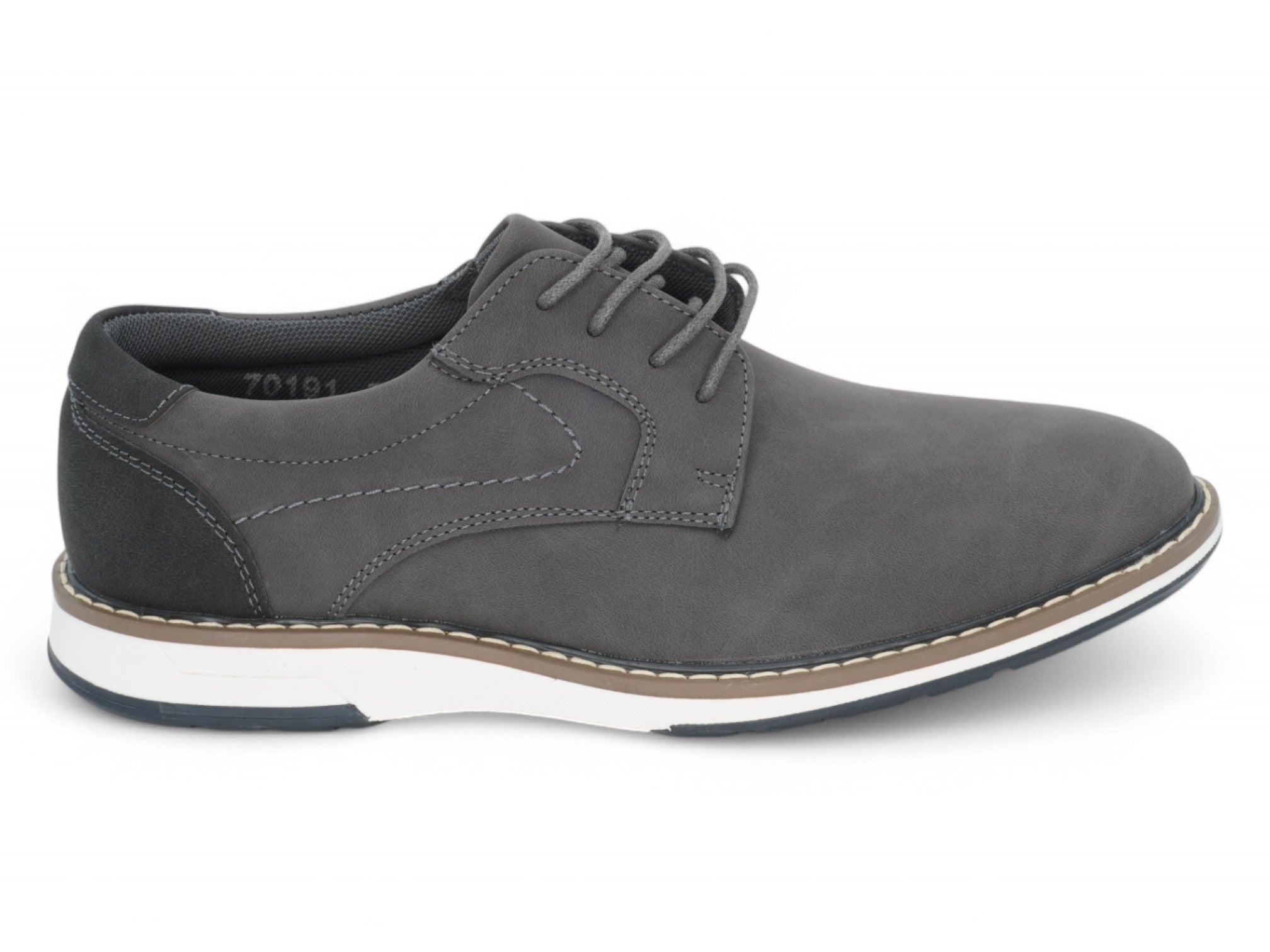Men's Gray Casual Oxford