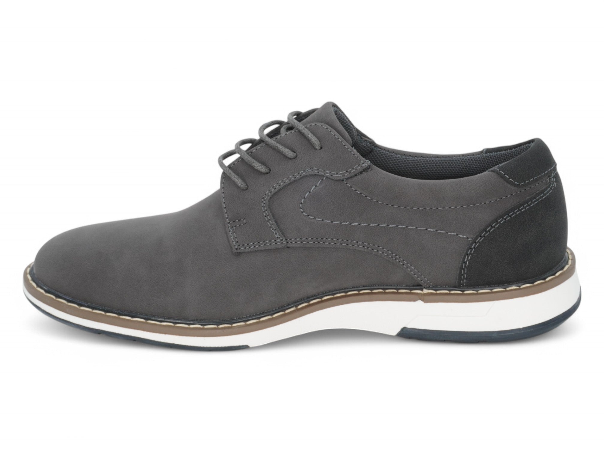 Men's Gray Casual Oxford