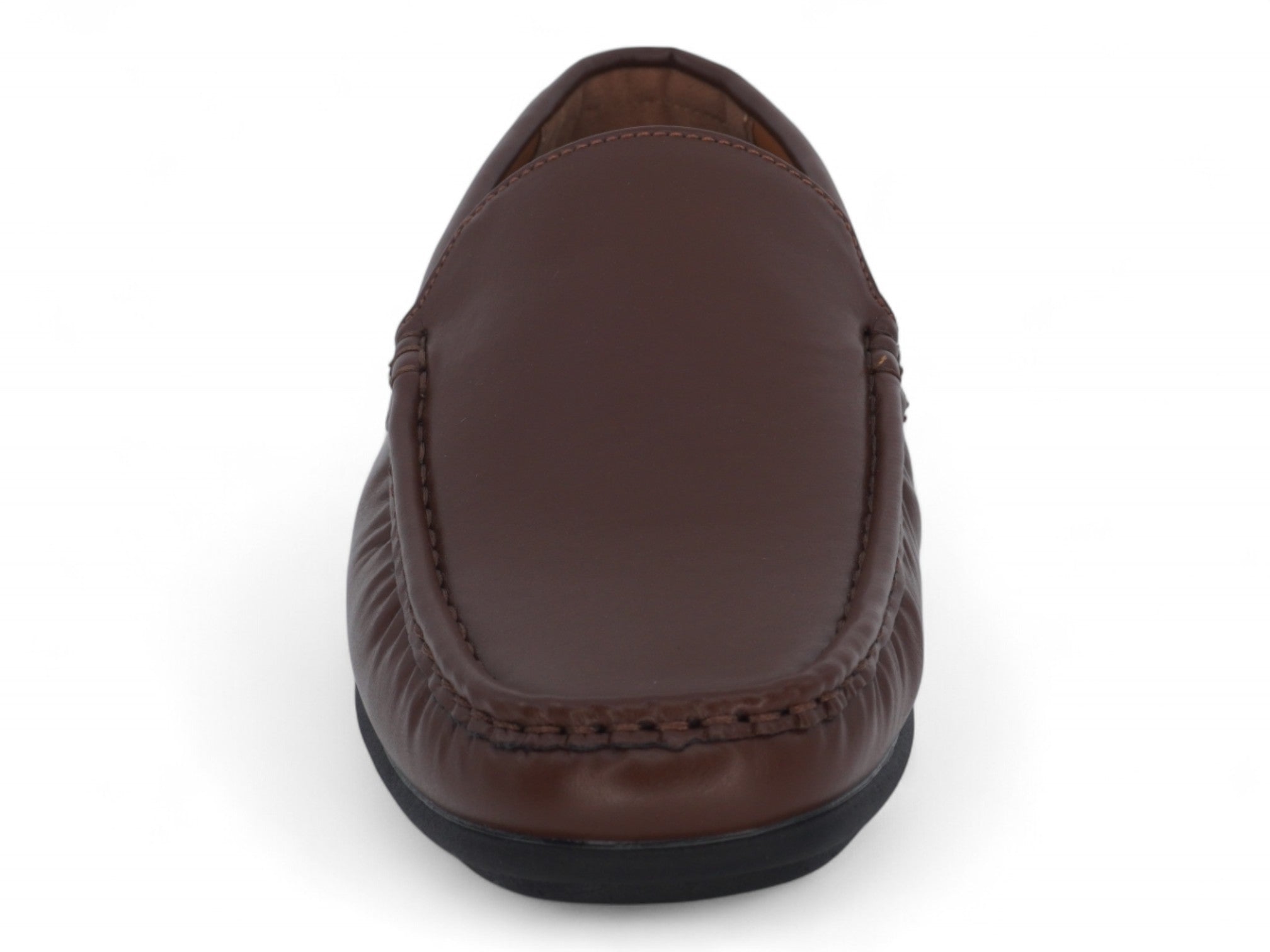 Men's Walnut Brown Plain Toe Moccasin