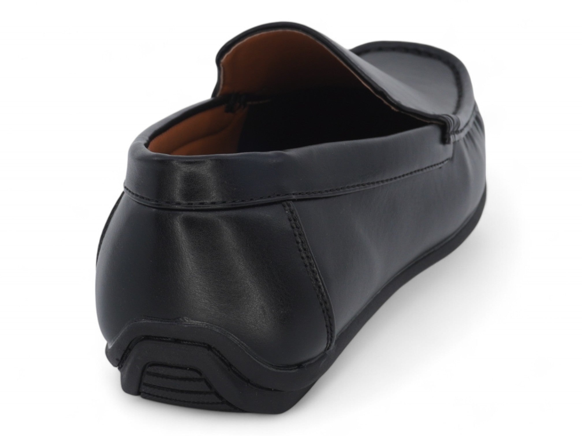 Men's Black Plain Toe Moccasin