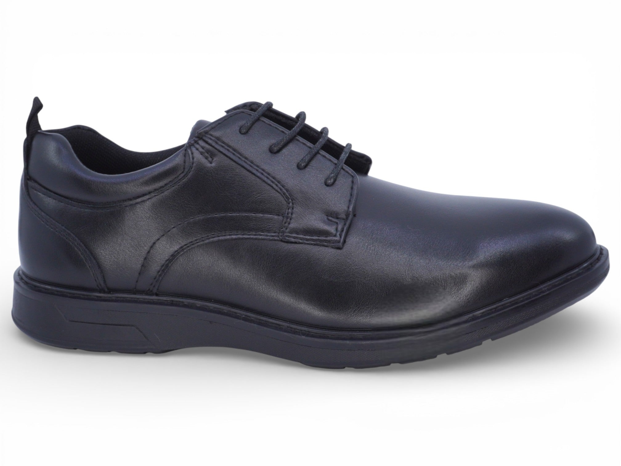 Men's All Black Casual Lace Up