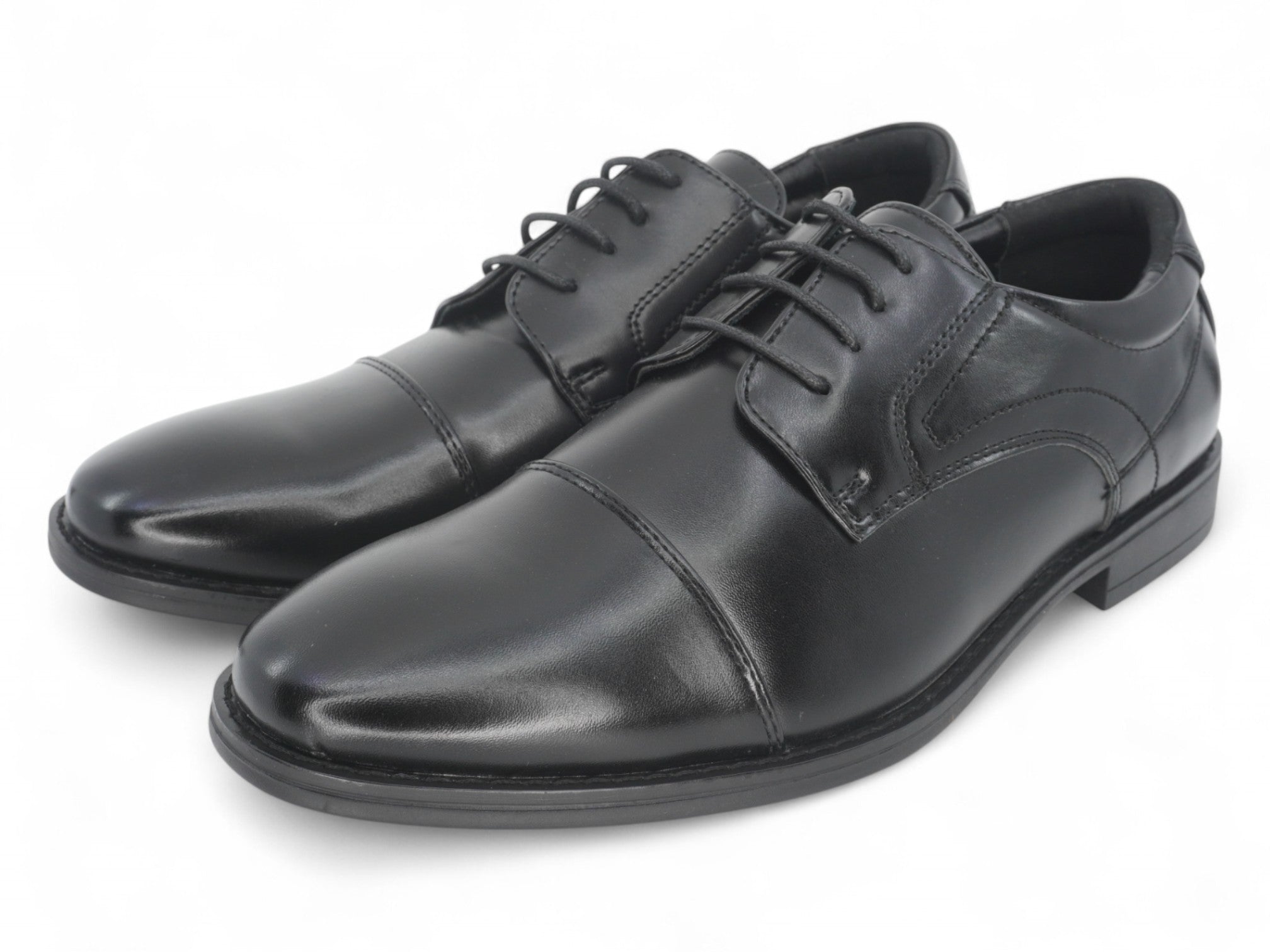 Men's Black Bryan Wide Width Cap Toe Oxford
