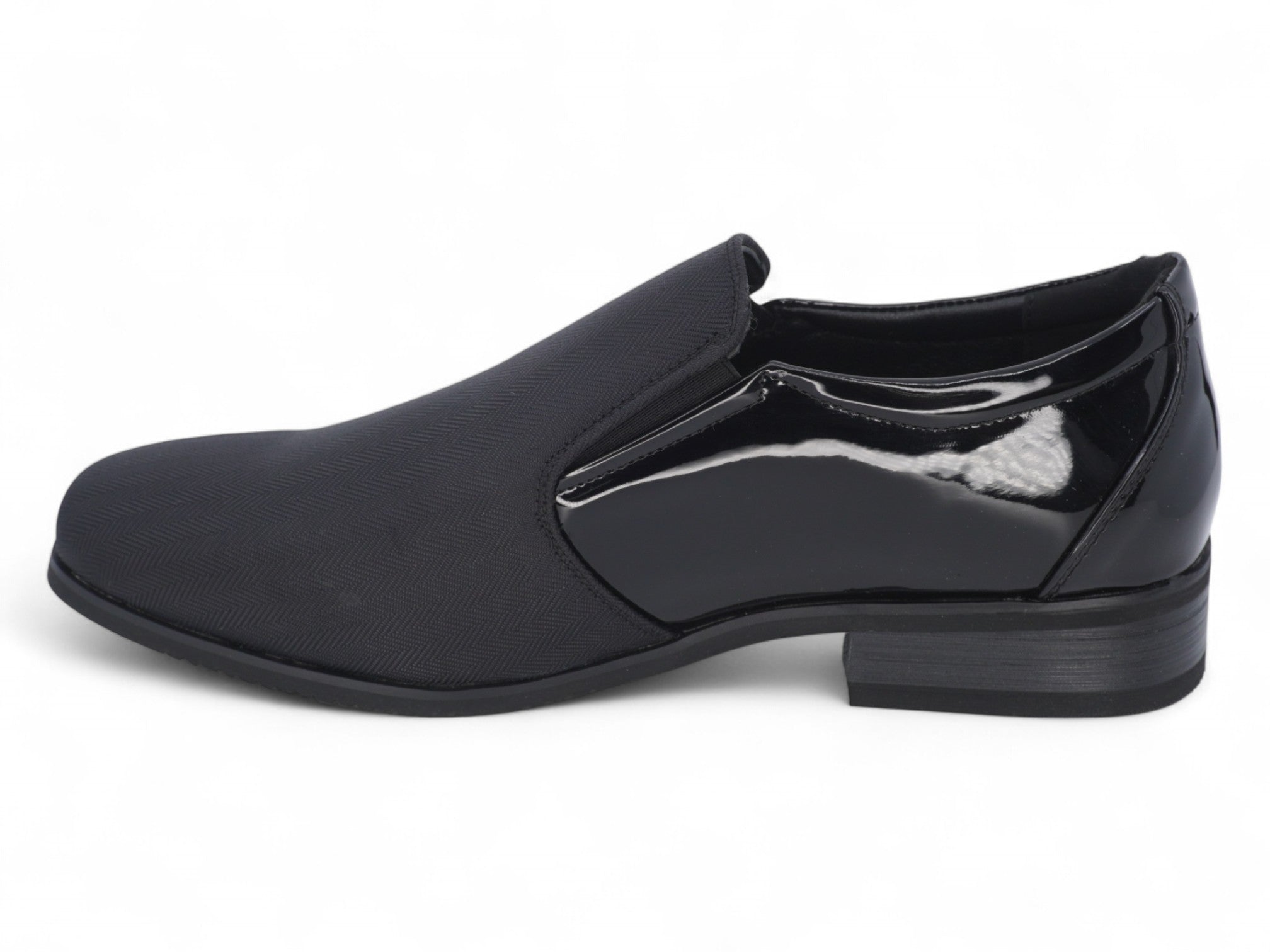 Men's Black Vincent Mixed Step-In Dress Shoe