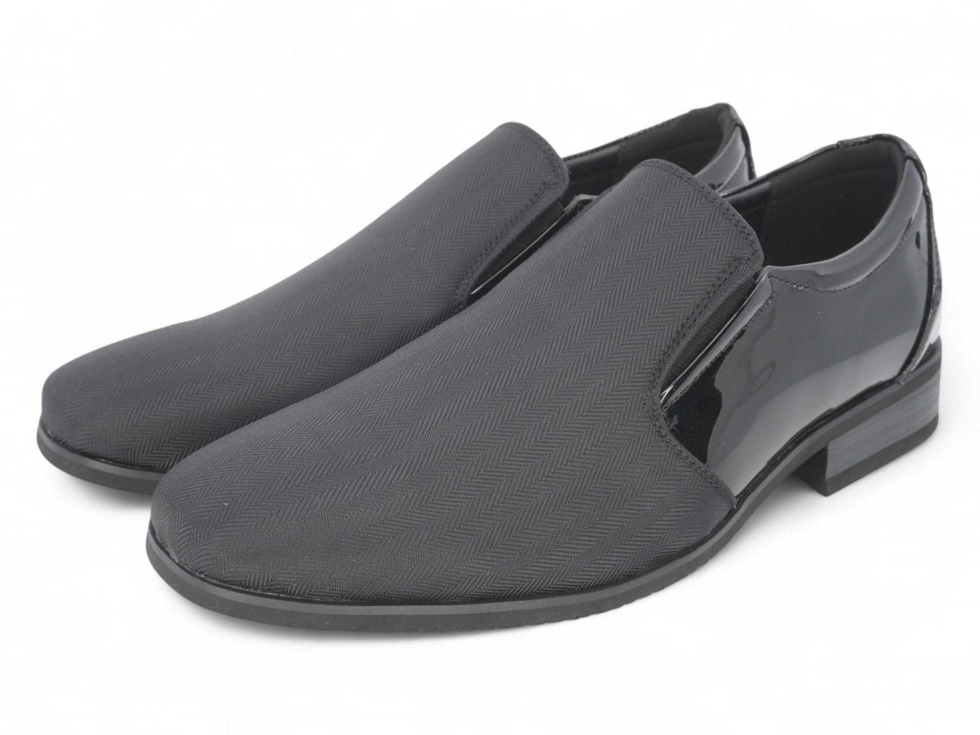 Men's Black Vincent Mixed Step-In Dress Shoe
