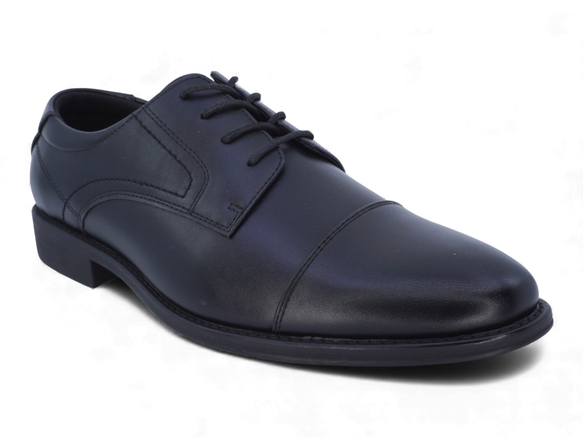 Men's Black Wide Width Captoe Oxford