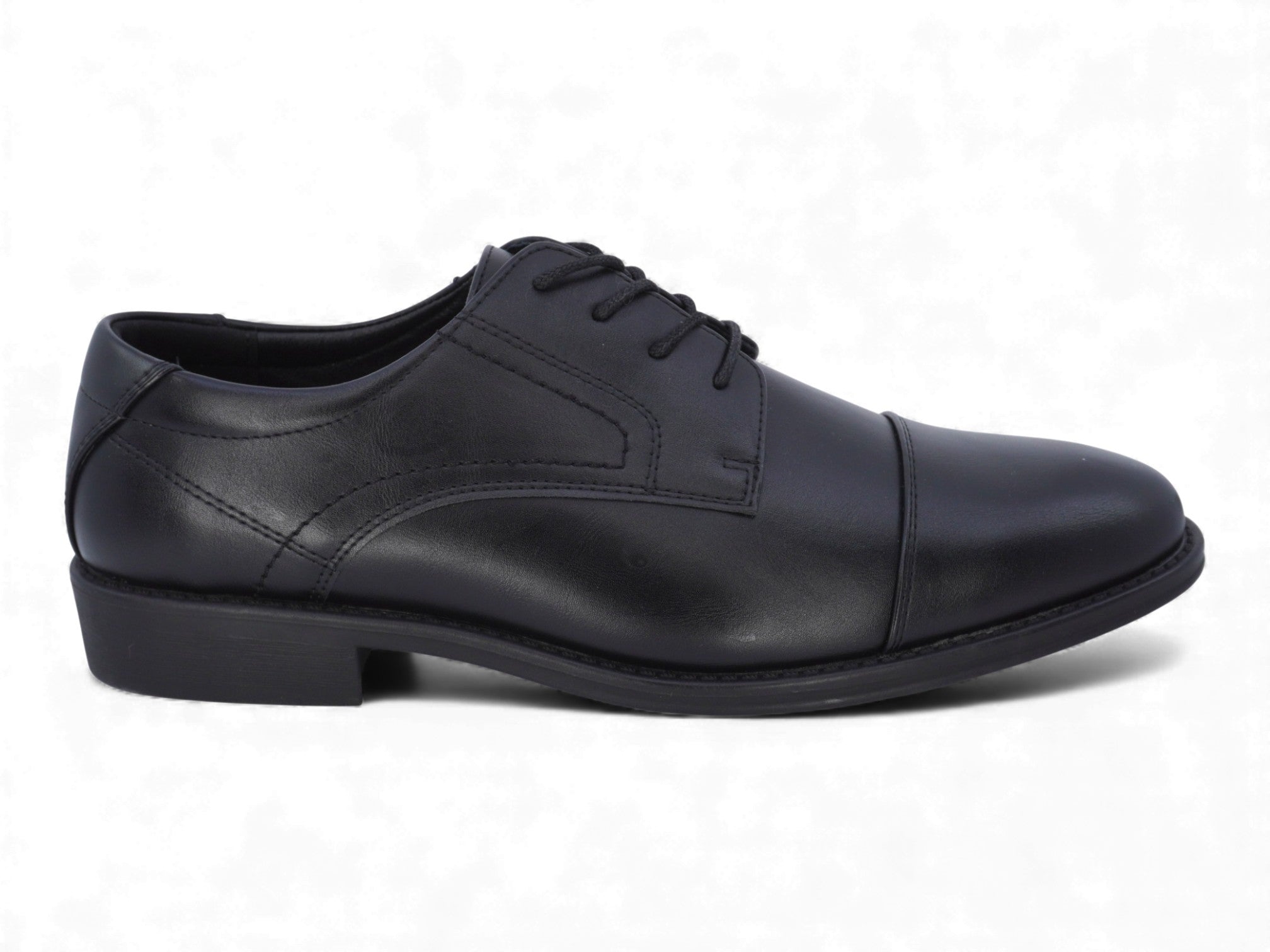 Men's Black Wide Width Captoe Oxford