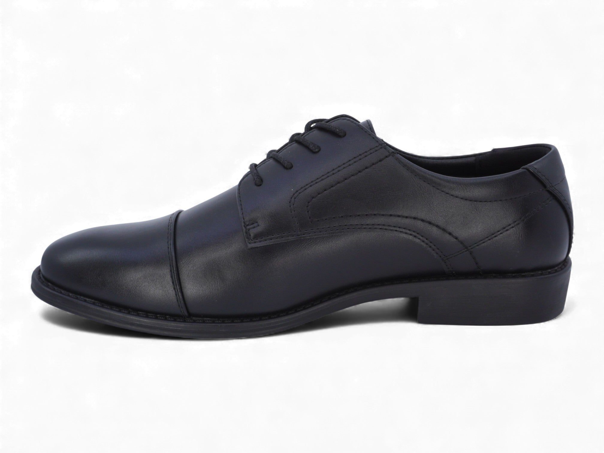 Men's Black Wide Width Captoe Oxford
