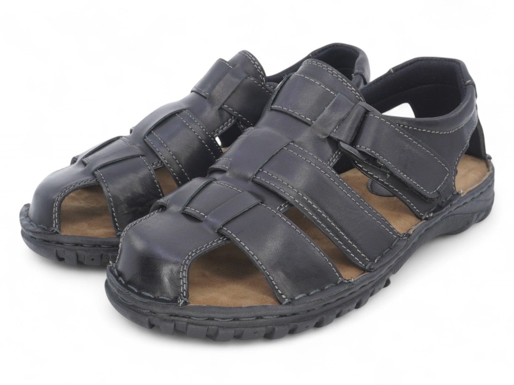 Men's Black Owen Leather Sandals