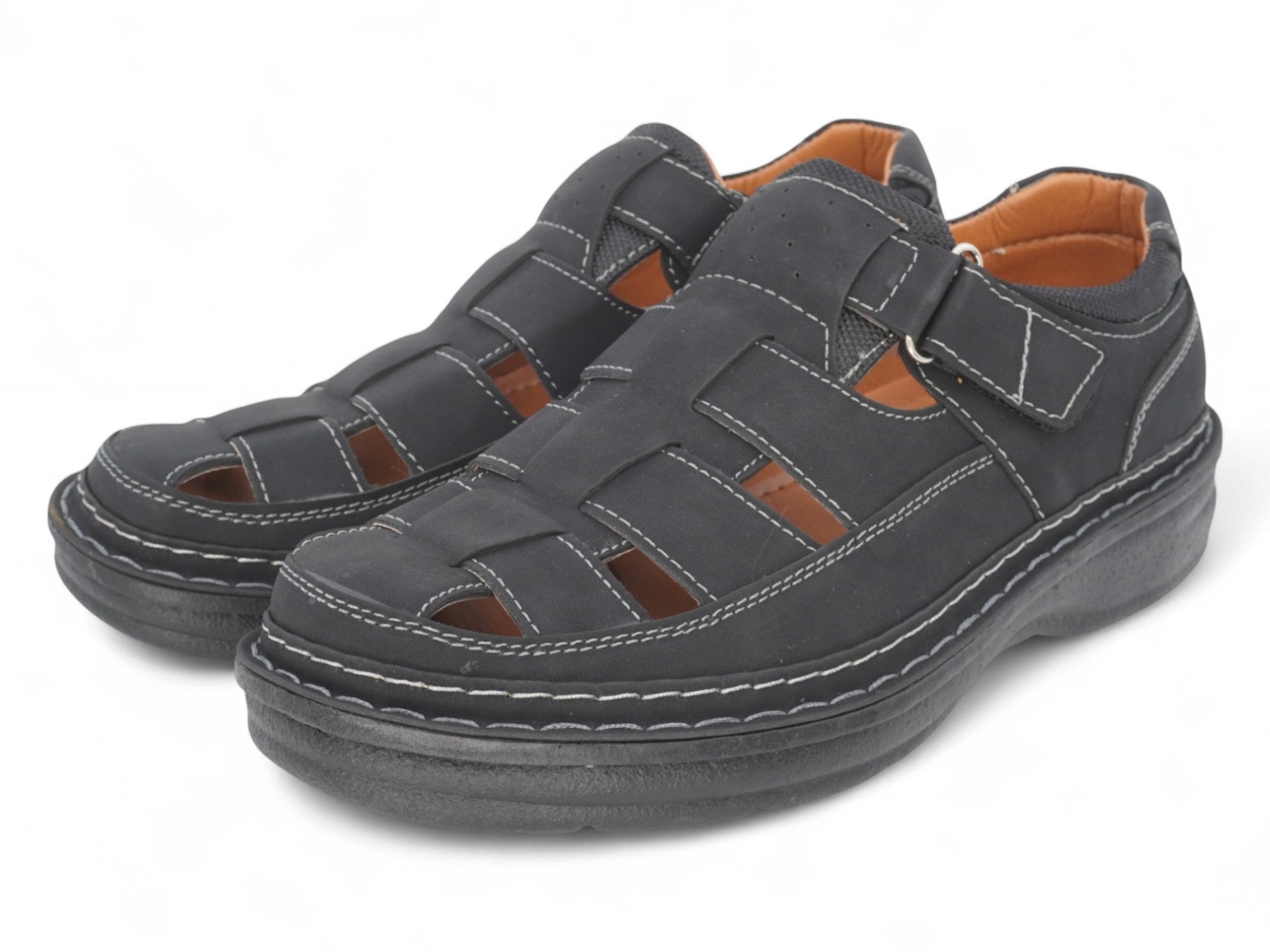 Men's Black Fisherman Sandal