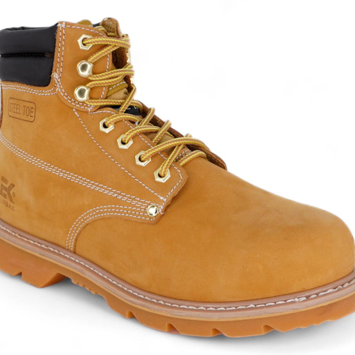 EK Eurbak Men Adult Insulated Water Oil Resistant Leather Ankle Work Boot Brown Men`s Tan Eurbak Steel Toe Construction Boot – Fabco Shoes main image 2
