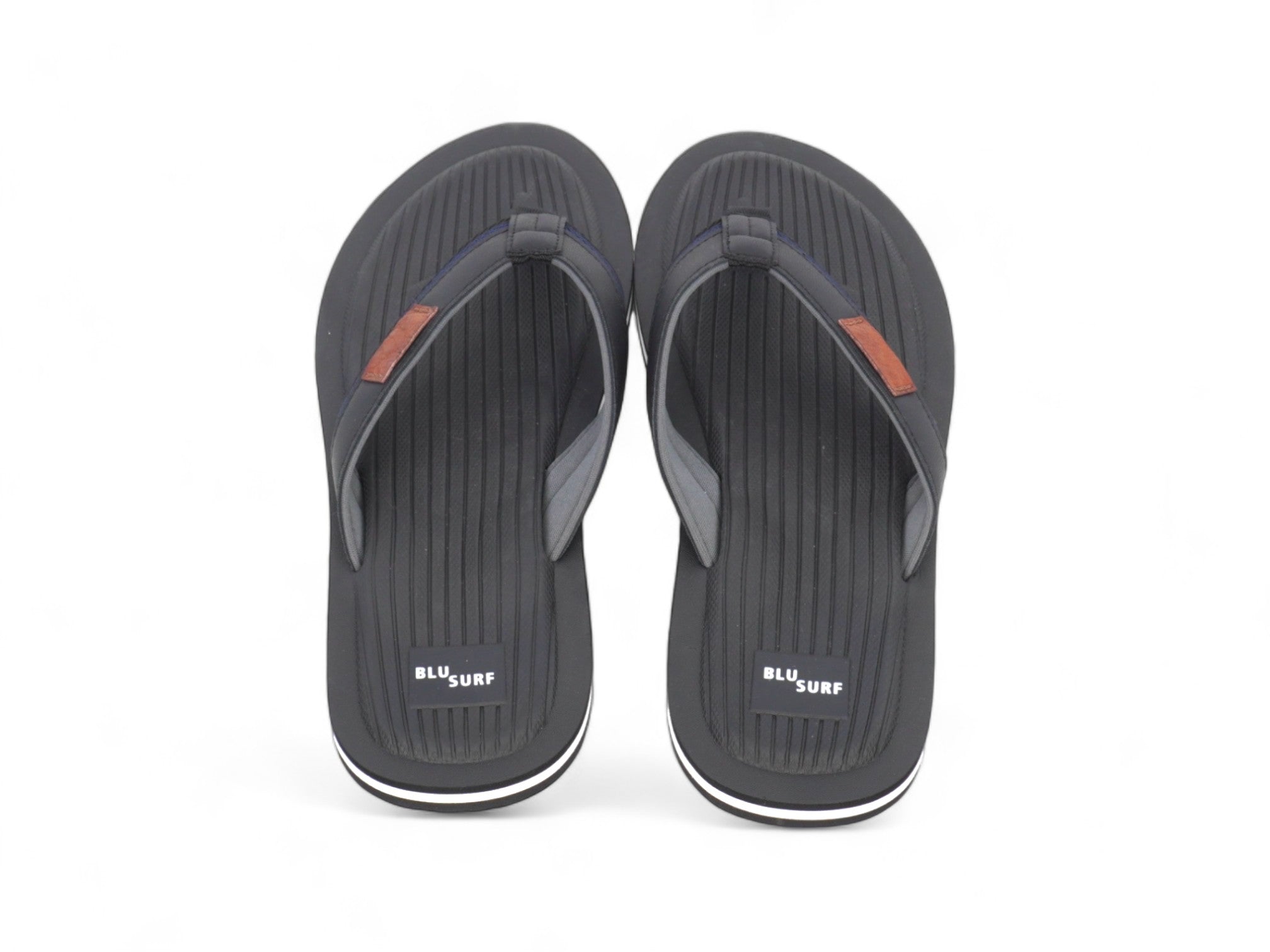 Men's Black Textured Flip Flop