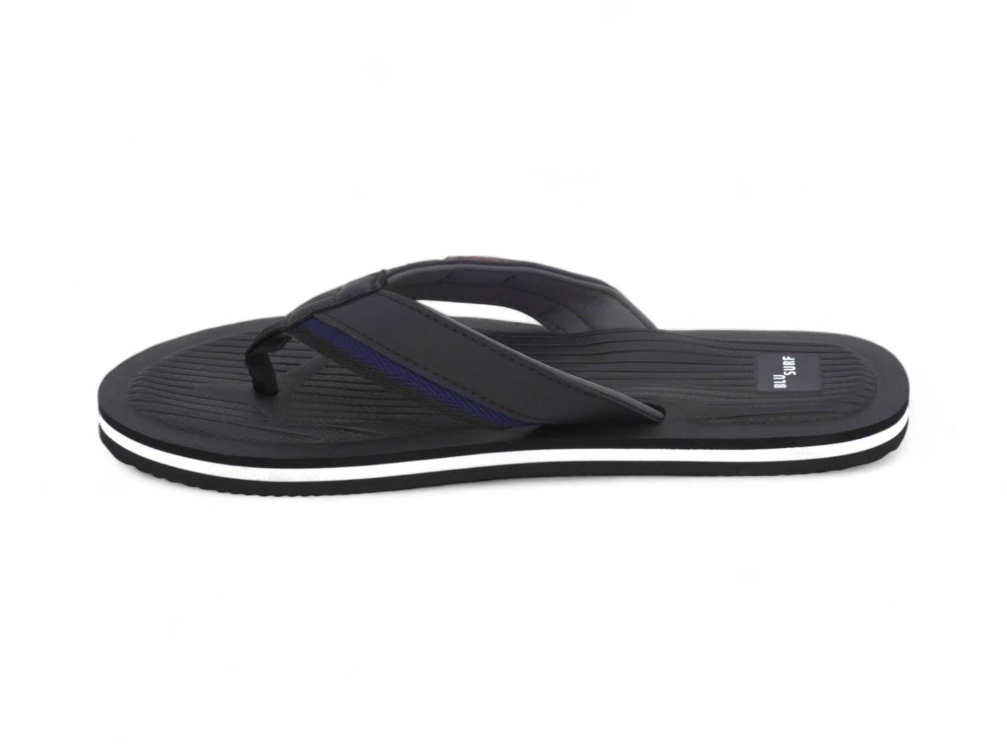 Men's Black Textured Flip Flop