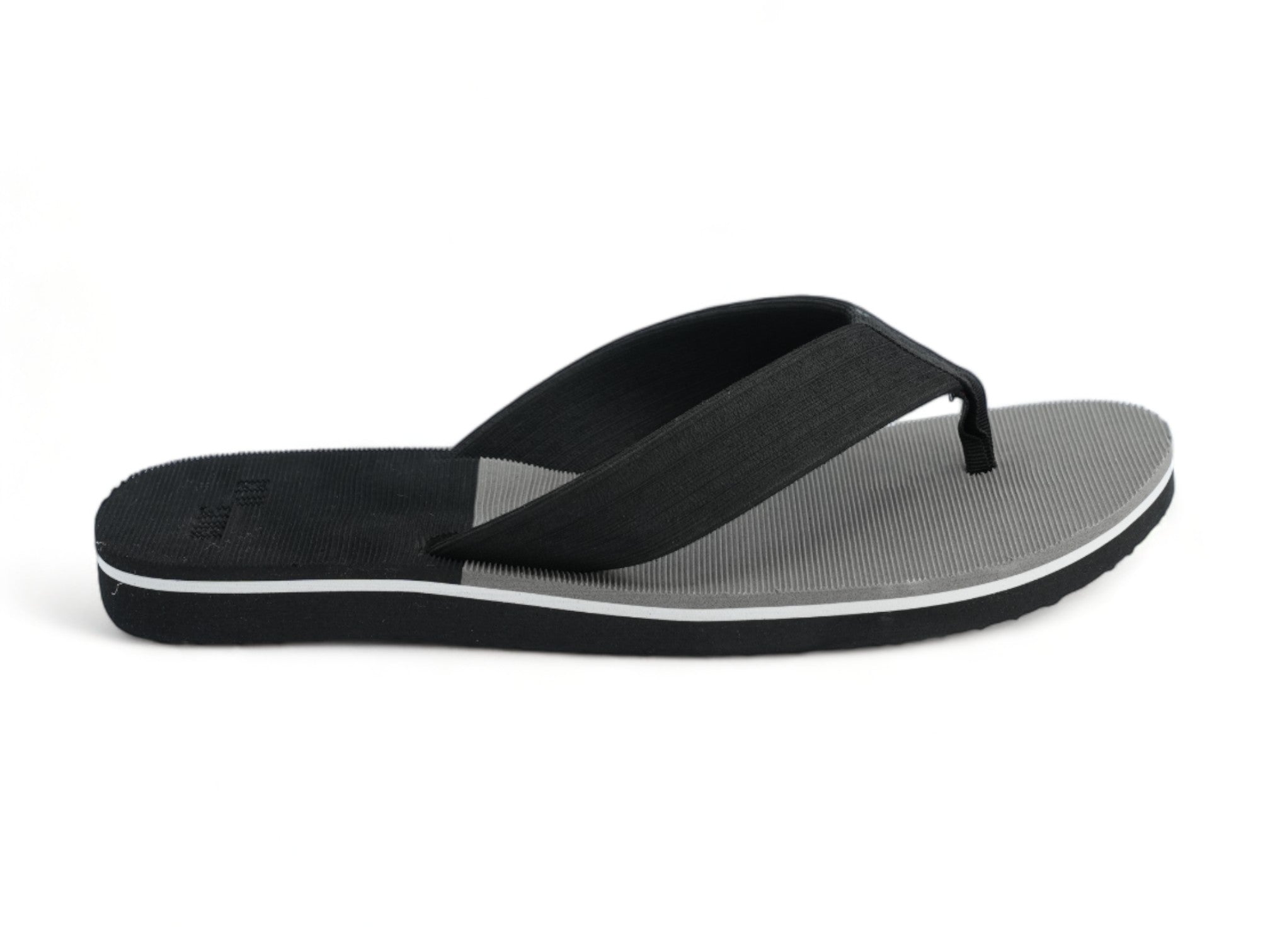 Men's Black and Gray Flip Flop
